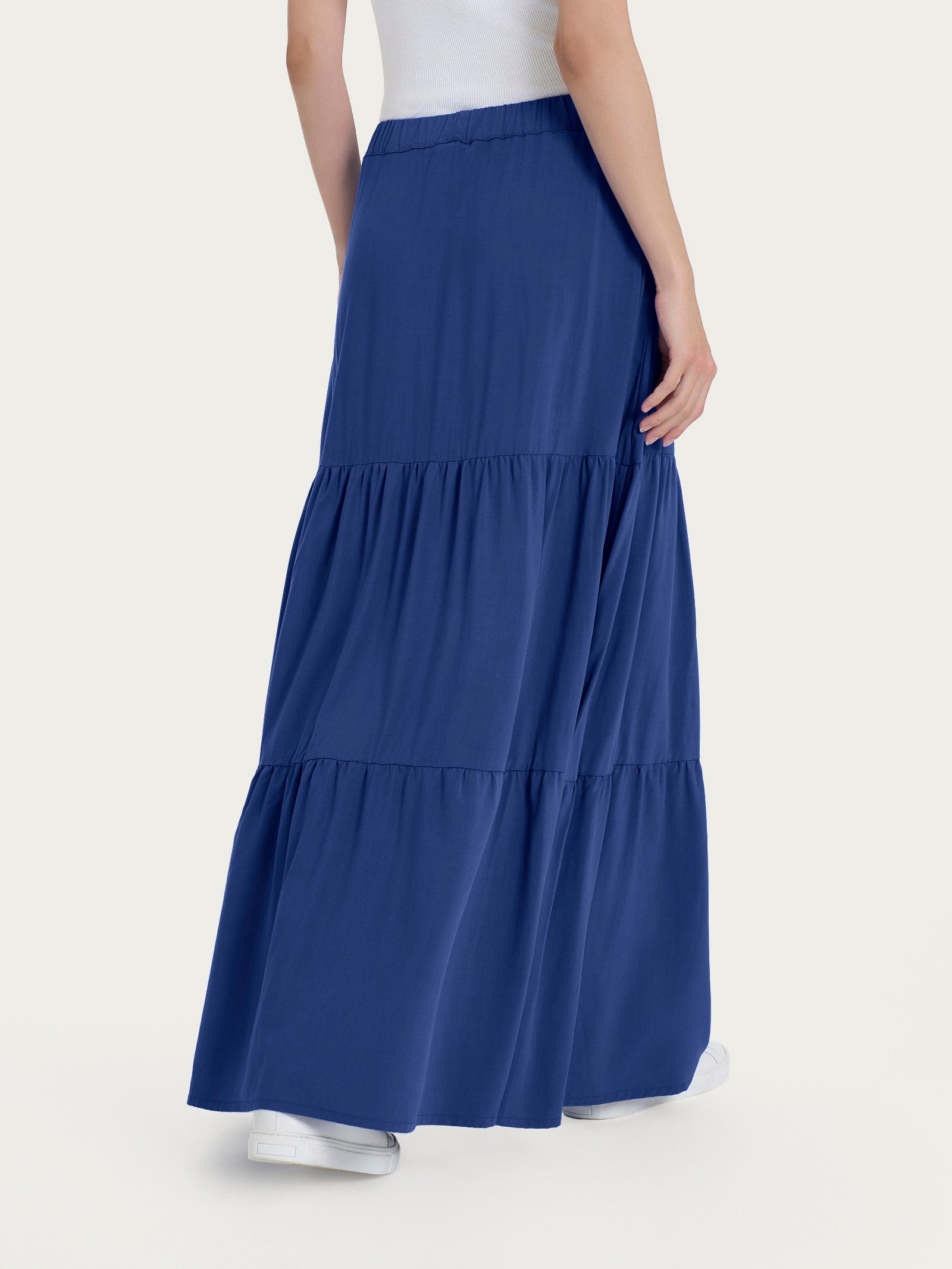 Ragno EcoSeta Gonna Lunga Blueberry viscosa fluida