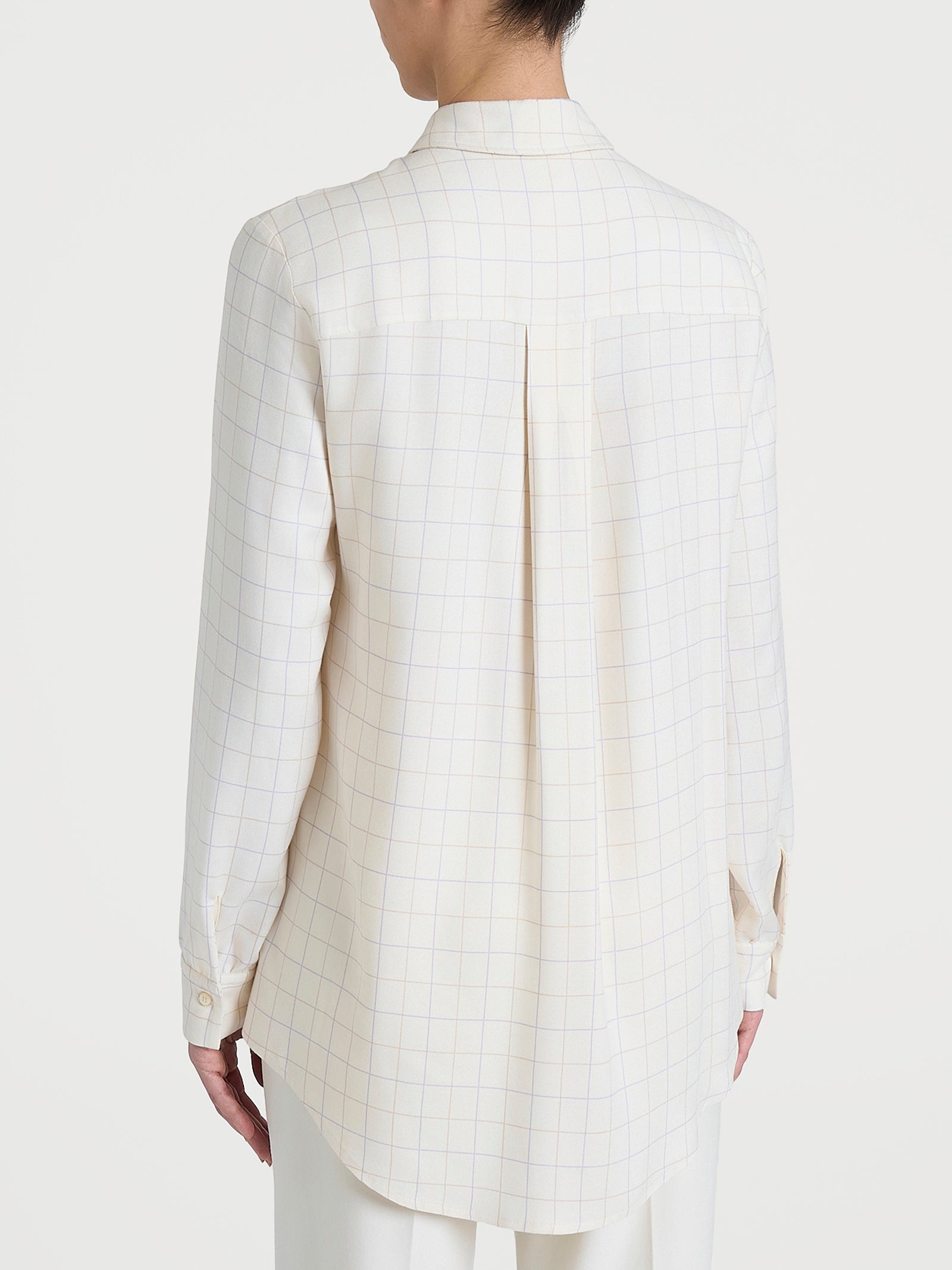 Ragno Camicia Check Avorio Donna Manica Lunga Winter Ecoseta