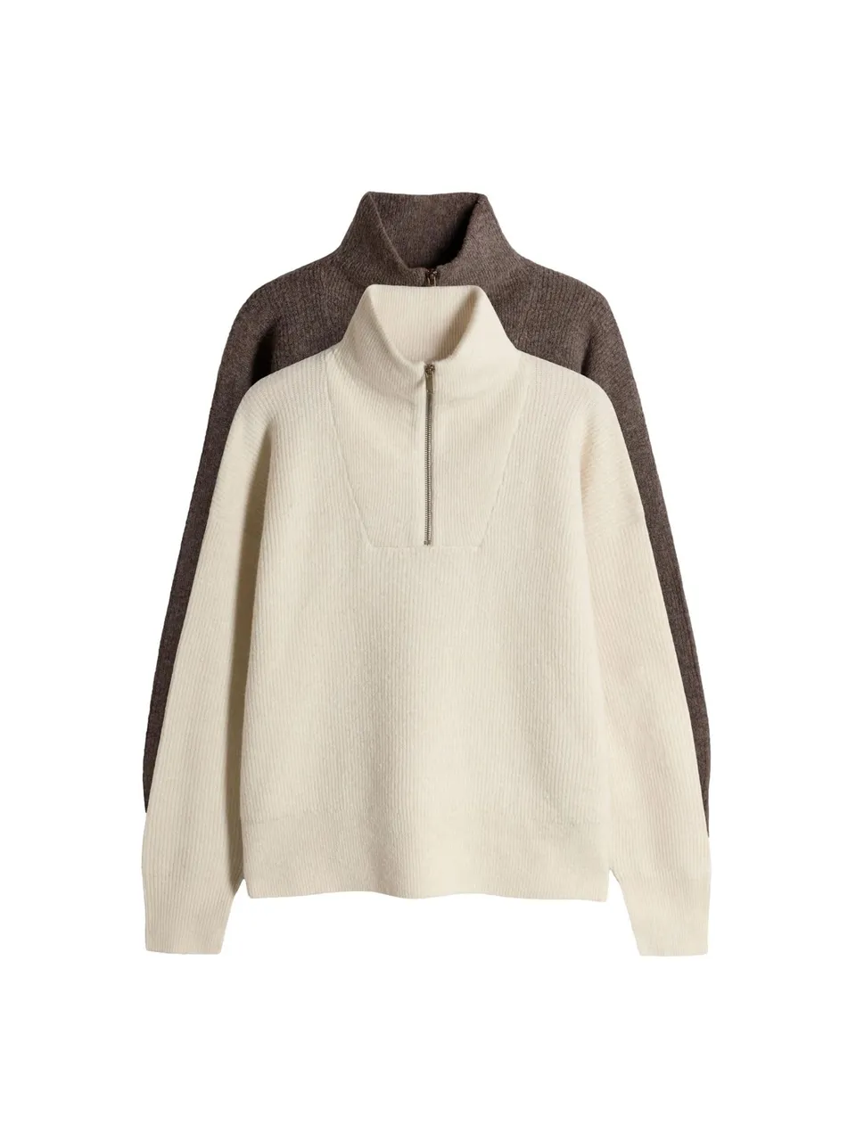 Geo Next The Set maglione coste zip corta lana 2 pezzi