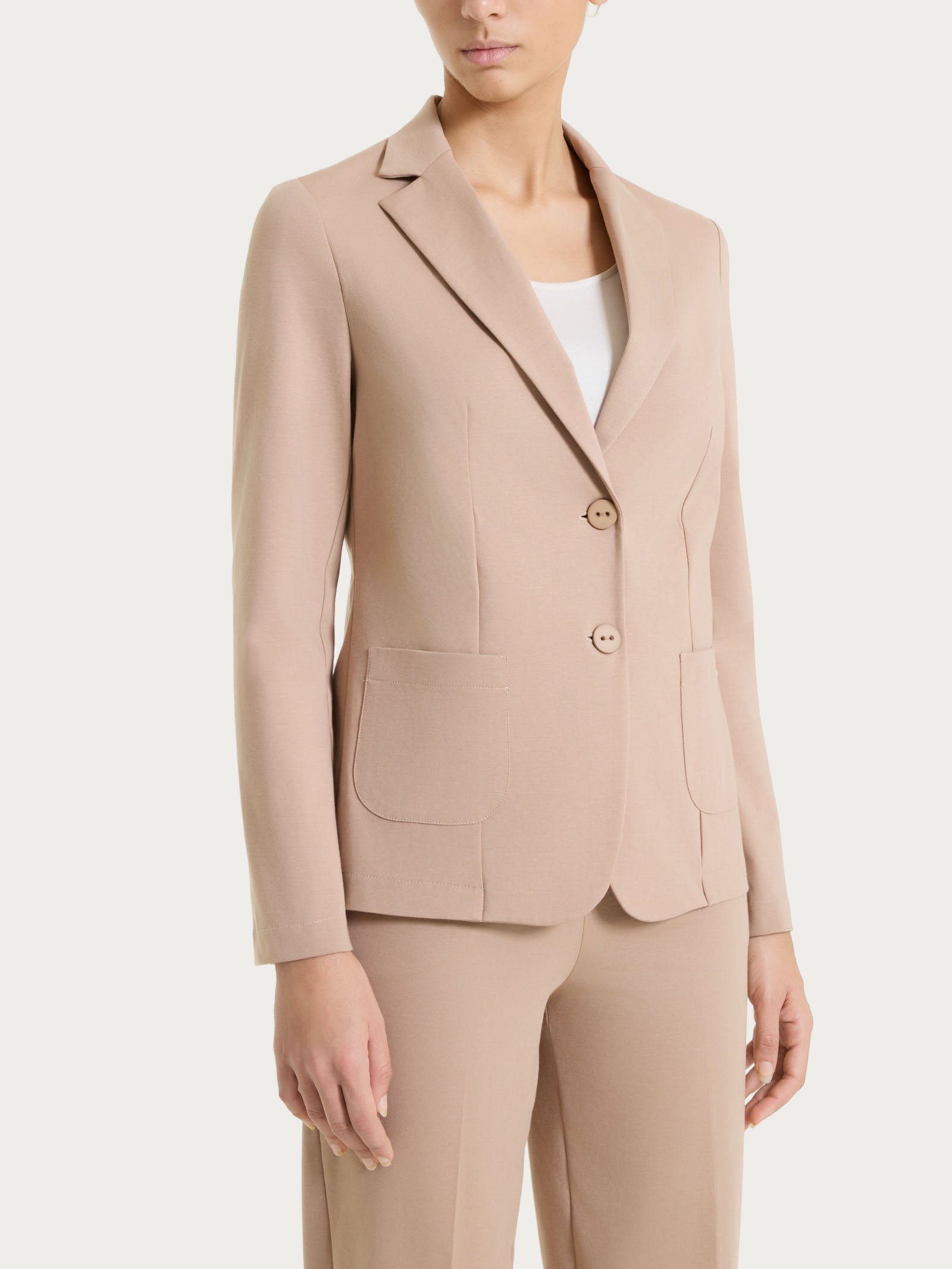 Ragno Gem Blazer Due Bottoni Compact Light Warm Taupe