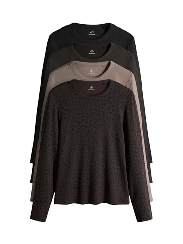 The Set magliette donna coste maniche lunghe confezione 4 pz