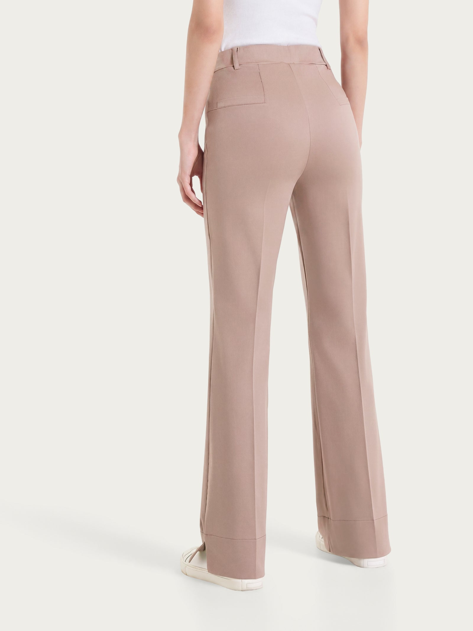 Ragno Satin Power pantalone flare con spacchi Warm Taupe