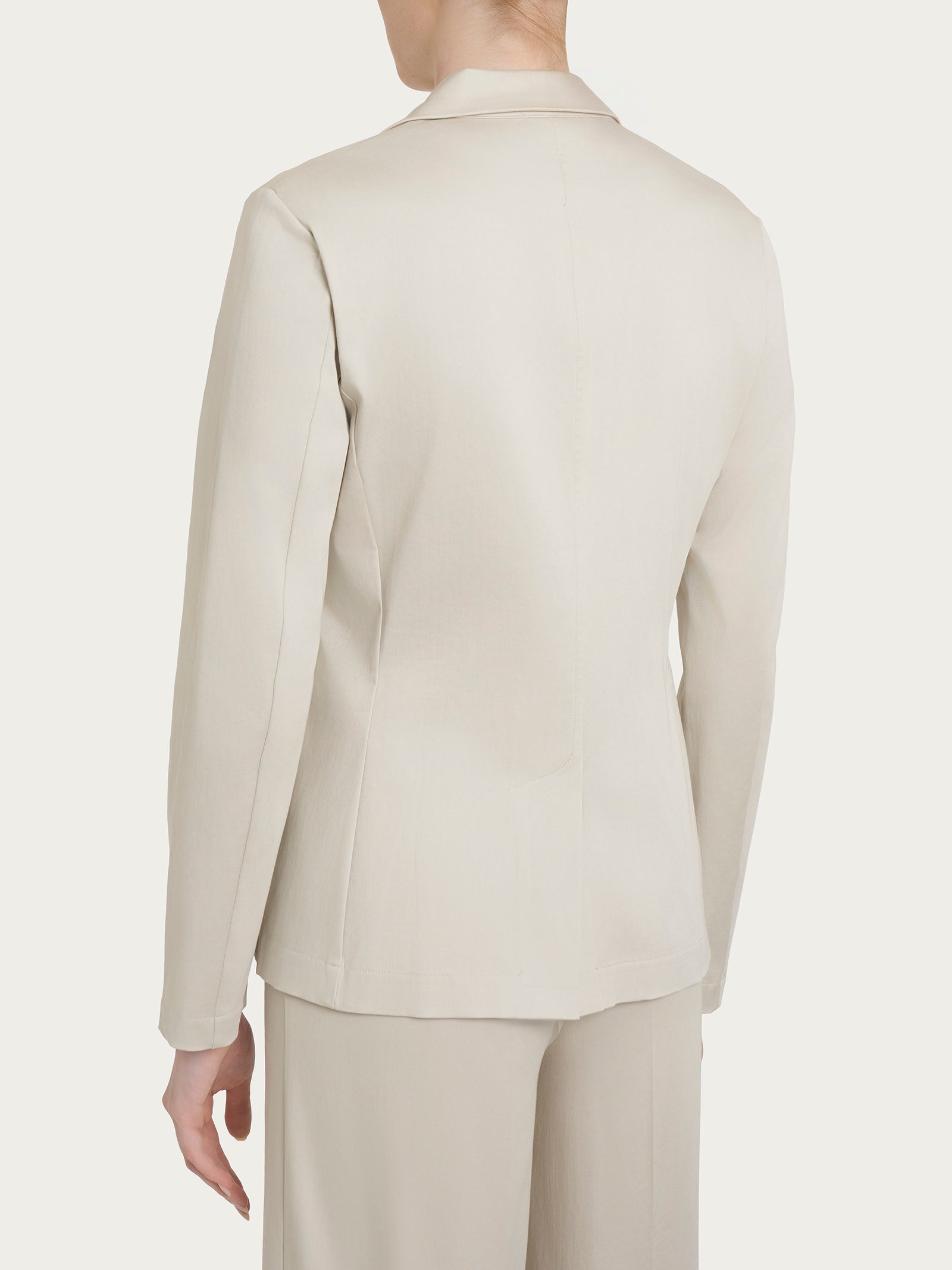 Ragno Satin Power Blazer Due Bottoni Champignon cotone elasticizzato