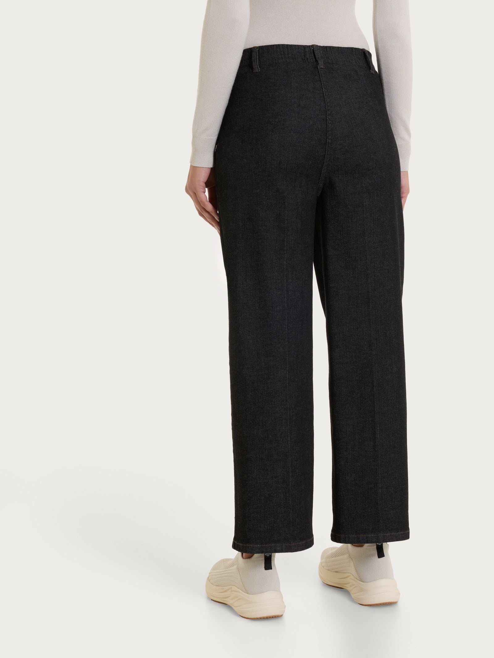 Ragno Heritage Denim Jeans Ampio Caviglia Nero Cotone