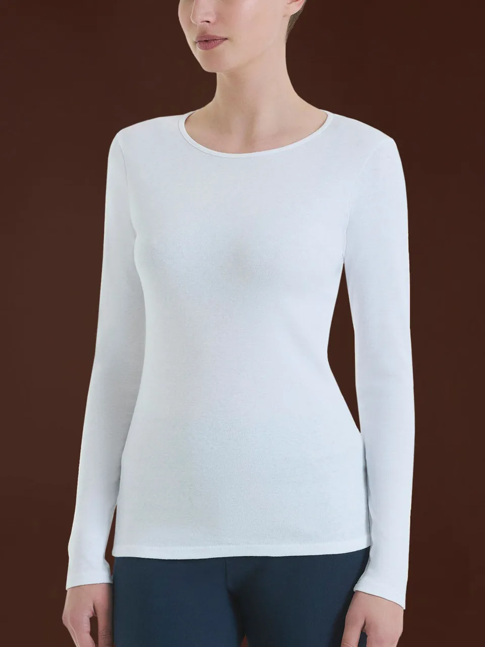 Ragno Thermo Cotton maglia termica manica lunga bianco cotone garzato