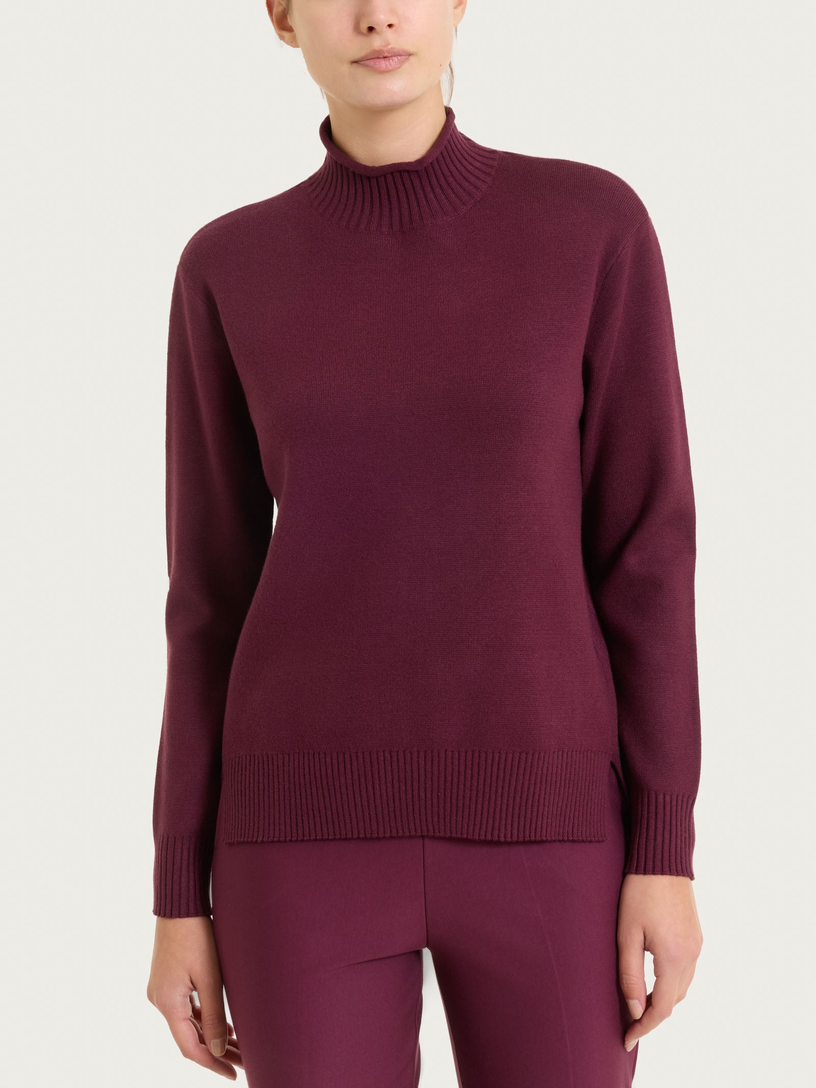 Ragno Super Soft maglia lupetto viola Fig viscosa