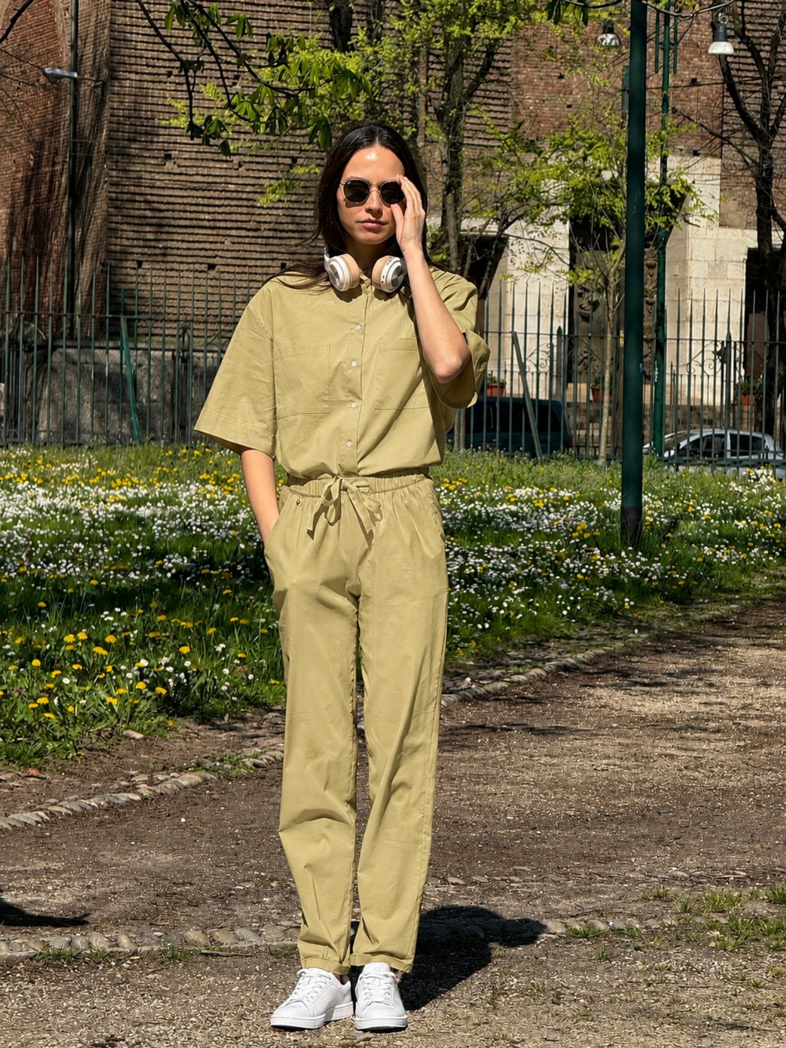 Ragno Super Fresh camicia manica corta Khaki ingualcibile