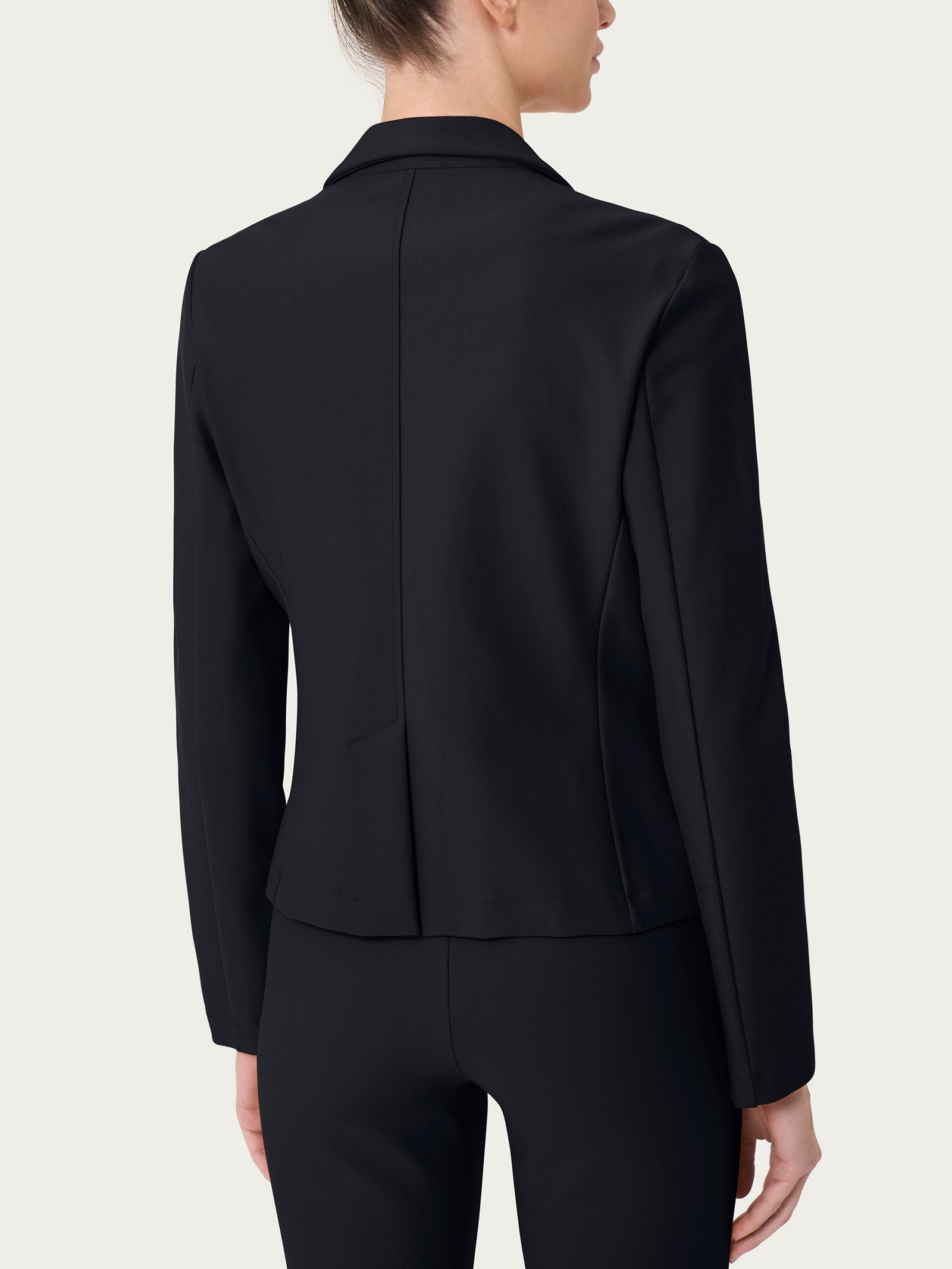 Ragno Compact blazer corto donna 1 bottone nero vestibilità regular