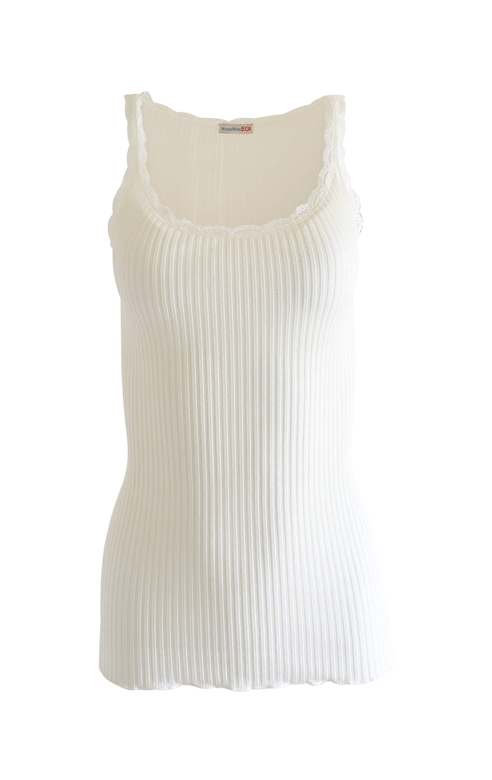 Lady C 305 Canotta Lana Microfibra Plissé Donna