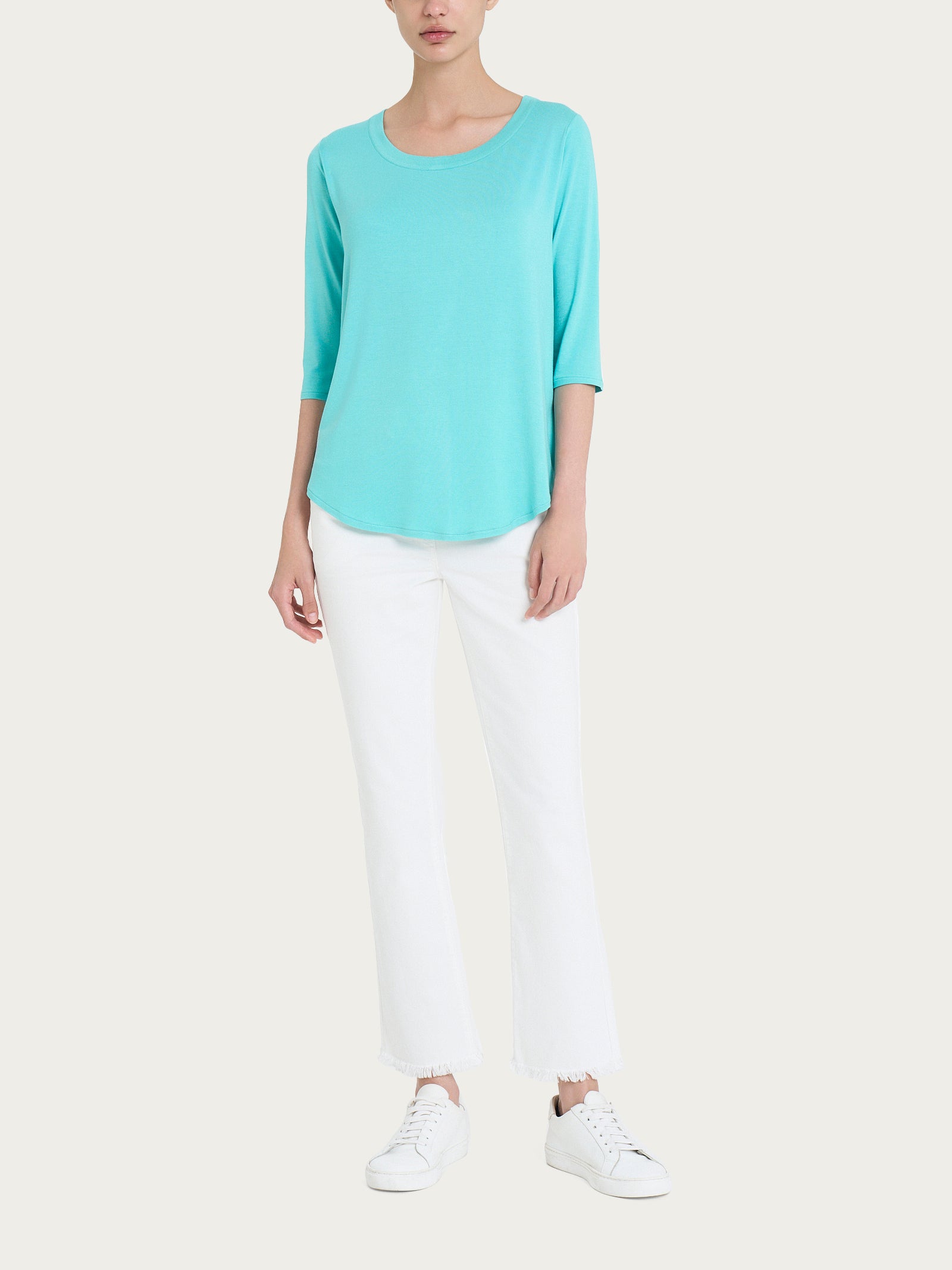 Ragno Viscosa Summer maglietta girocollo pool blue fresca