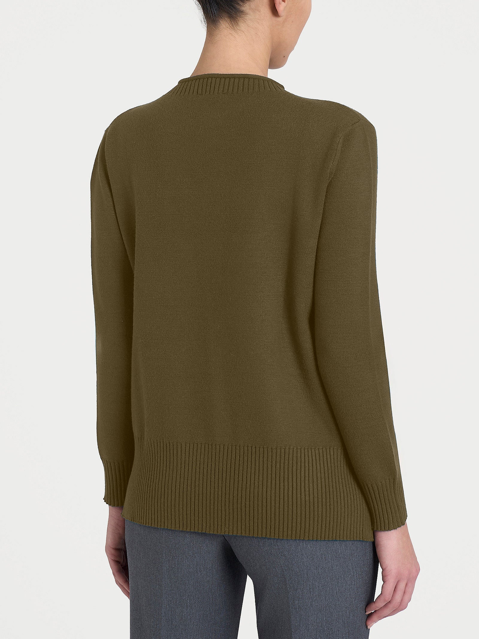 Ragno Super Soft Maglia Girocollo Dark Olive Boxy