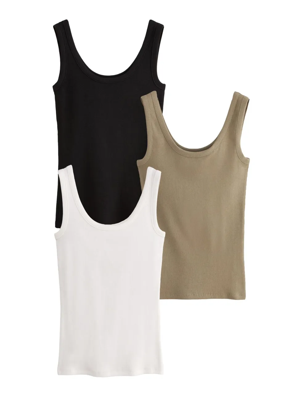 Next The Set canotte donna coste scollo rotondo 3 pezzi