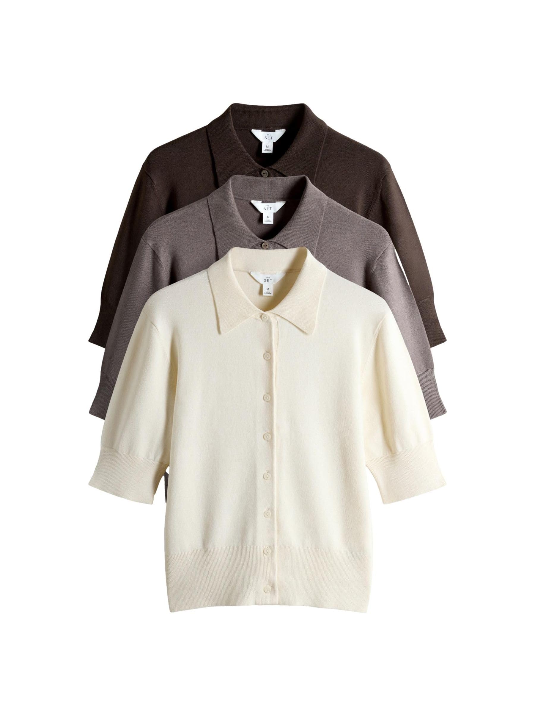 Geo Next The Set cardigan donna confezione 3 maniche corte bottoni