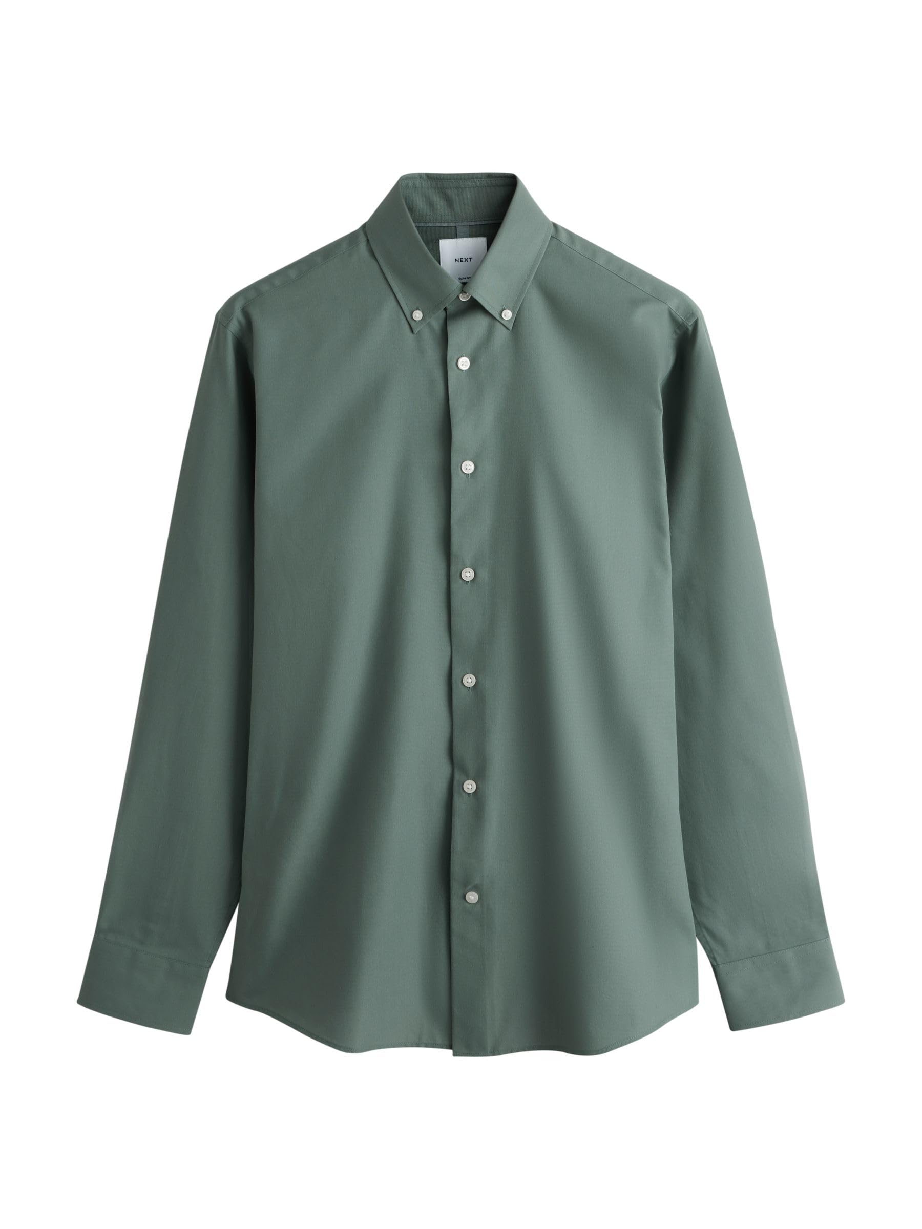 Next camicie uomo maniche lunghe bianco verde 2 pz