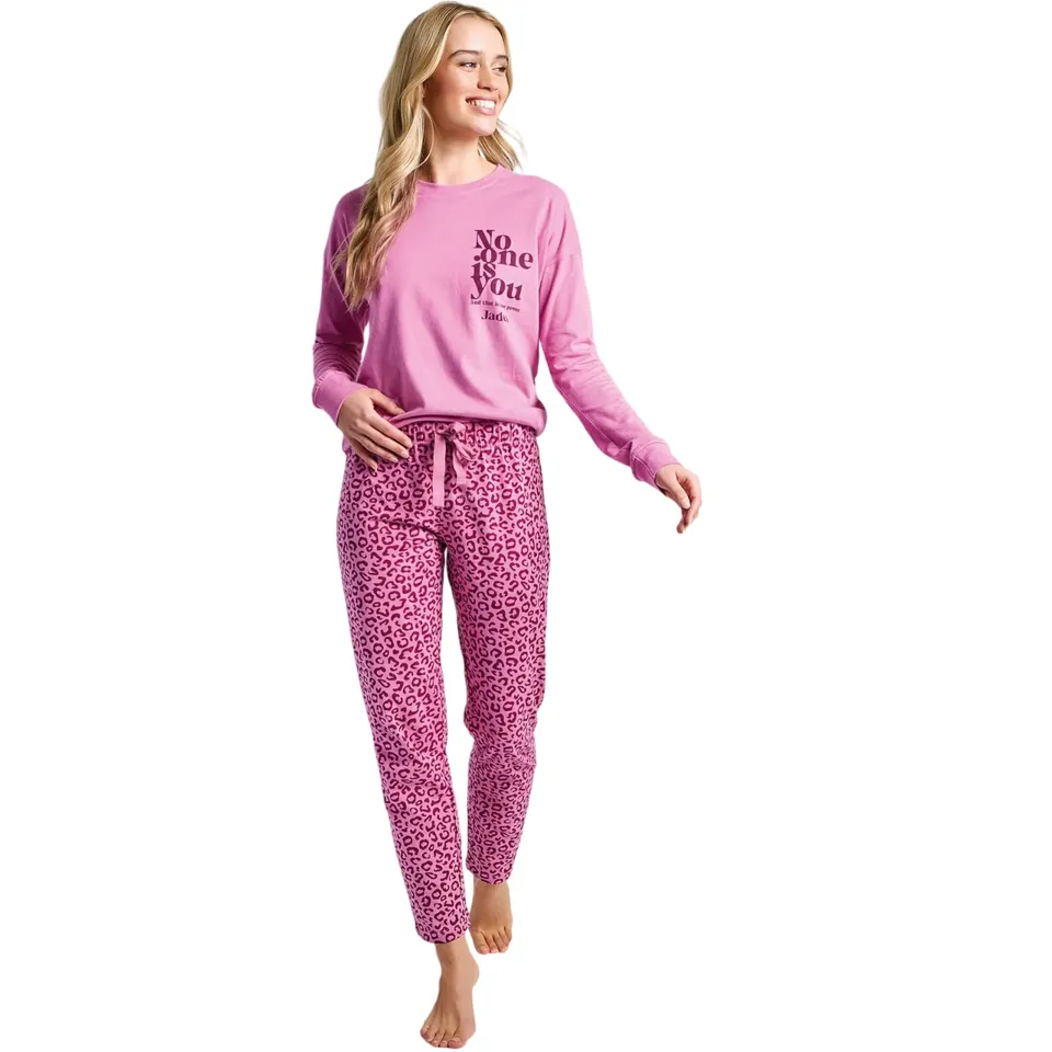 Lady C pigiama donna cotone pantalone animalier XL