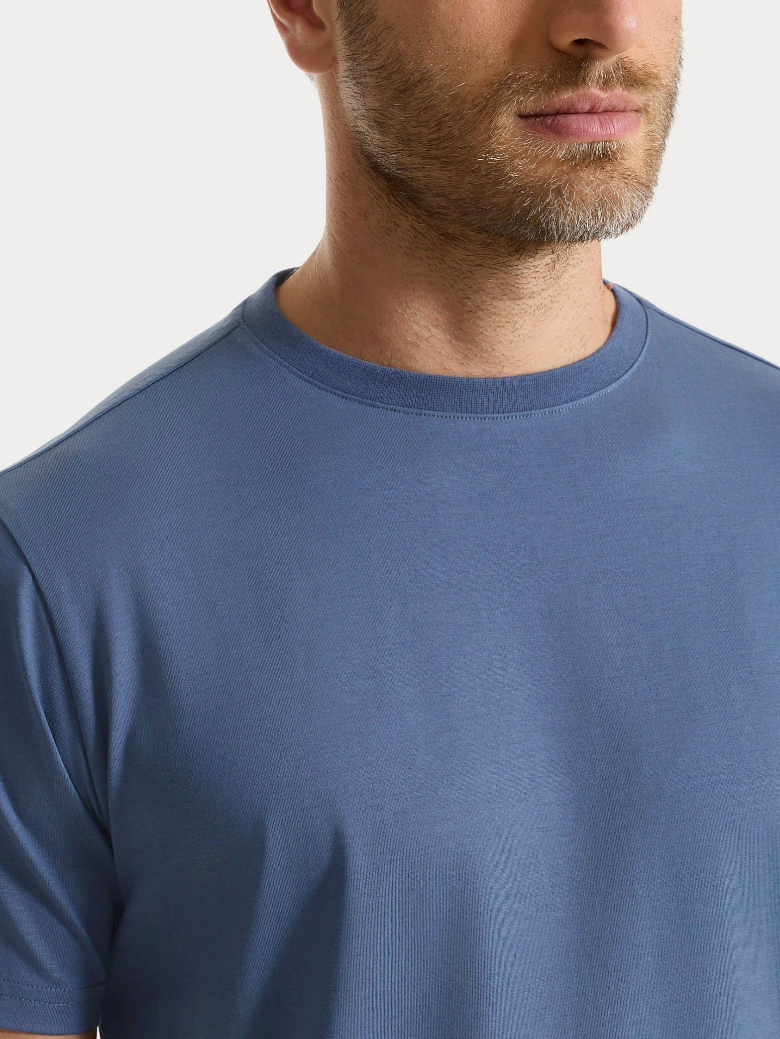 Ragno Jersey Double maglietta girocollo Vintage Indigo cotone