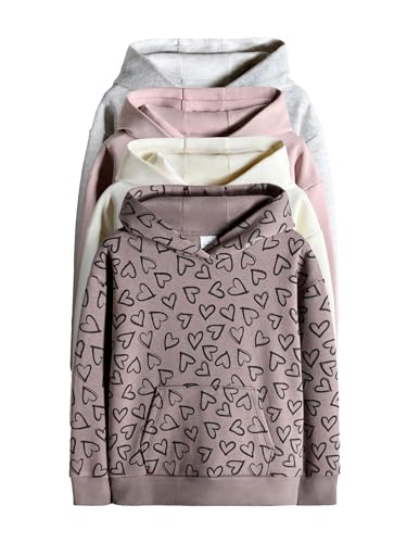 Next The Set 4 felpe cappuccio bambina oversize misto cotone