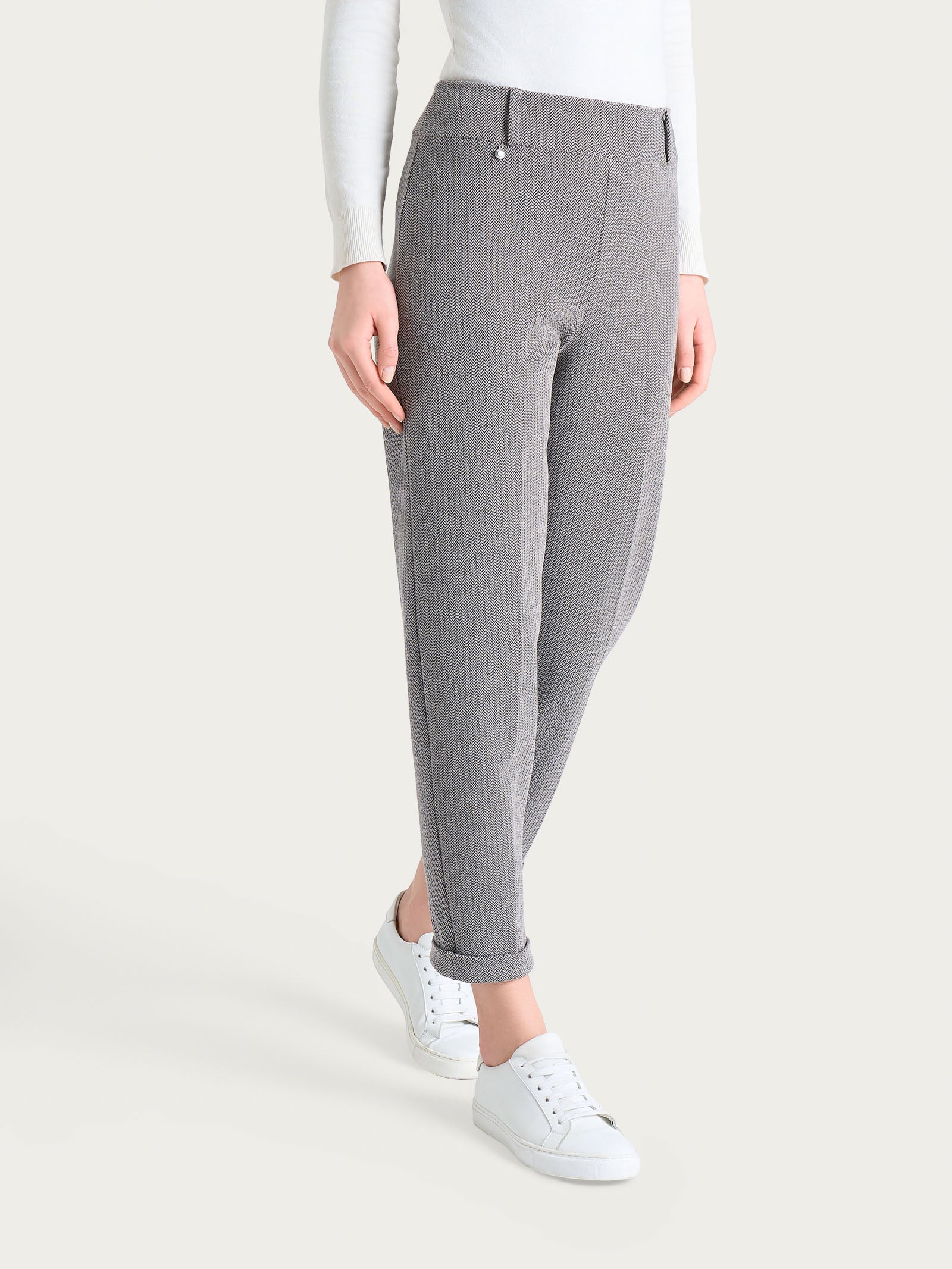 Ragno Compact Pantalone Carota Chocolate Spina Pesce