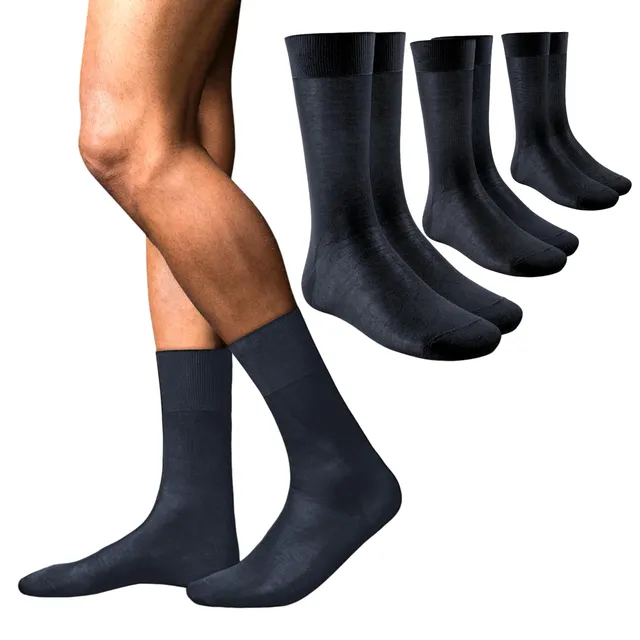 Lady C Dublo calzini corti uomo misto lana blu 40-41 3 paia