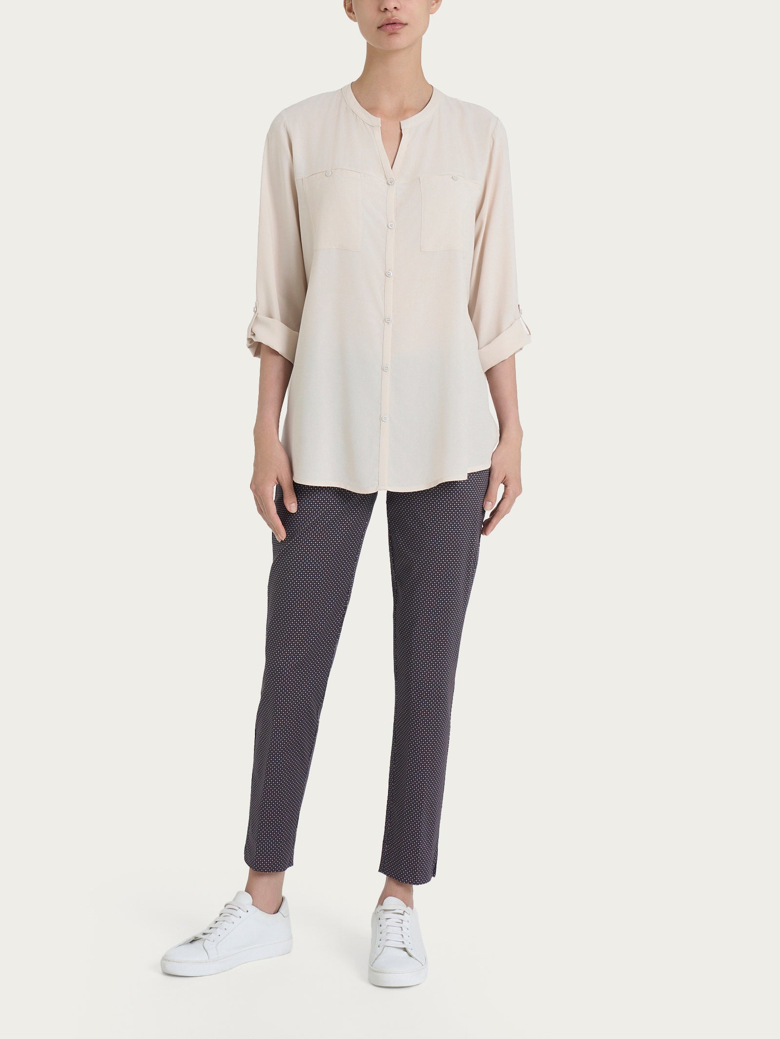 Ragno EcoSeta Camicia Collo Coreana Champignon