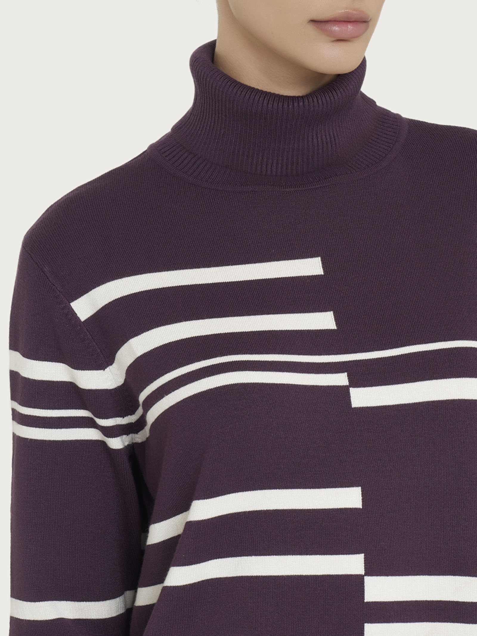 Ragno Dolcevita Rigbe Sfasate Viscosa Fant.Plum Perfect caldo