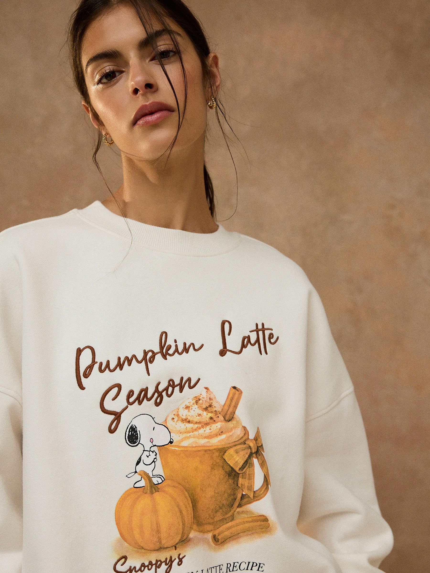 Next Pumpkin Latte Snoopy felpa donna M
