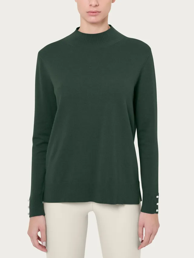 Ragno Lupetto Merino Soft Kombu Green lana lupetto perline