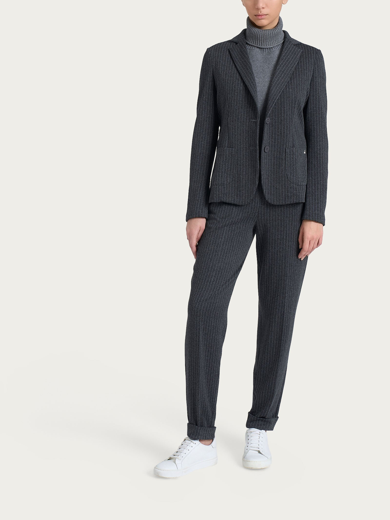 Ragno Eco Jacquard Blazer gessato fantasia scuro regular