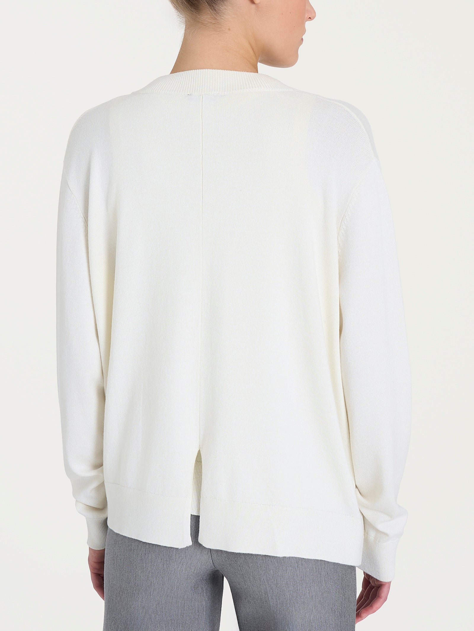 Ragno Four Seasons cardigan corto donna avorio misto viscosa