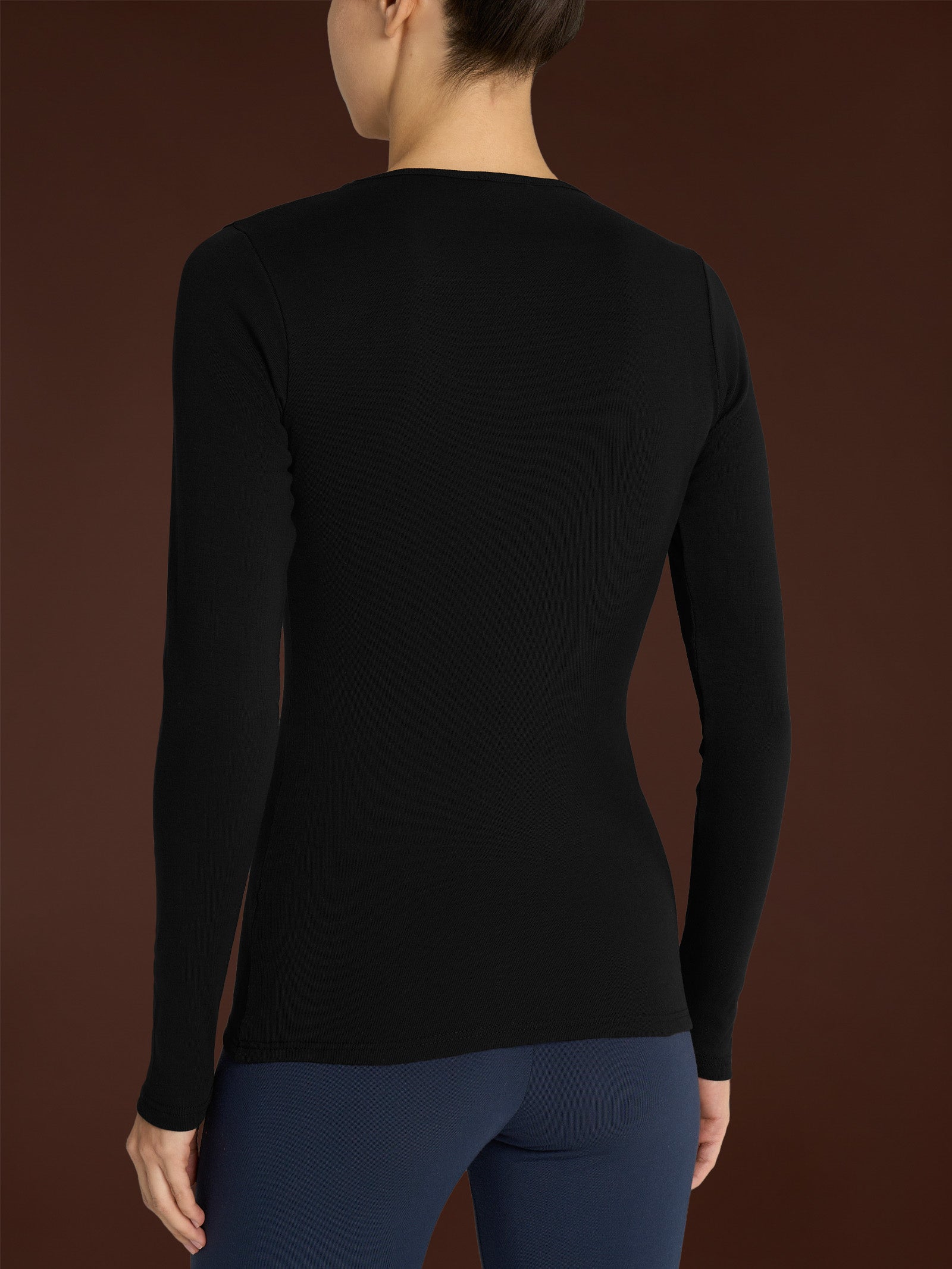 Ragno Thermo Cotton Maglietta Girocollo Nero cotone caldo