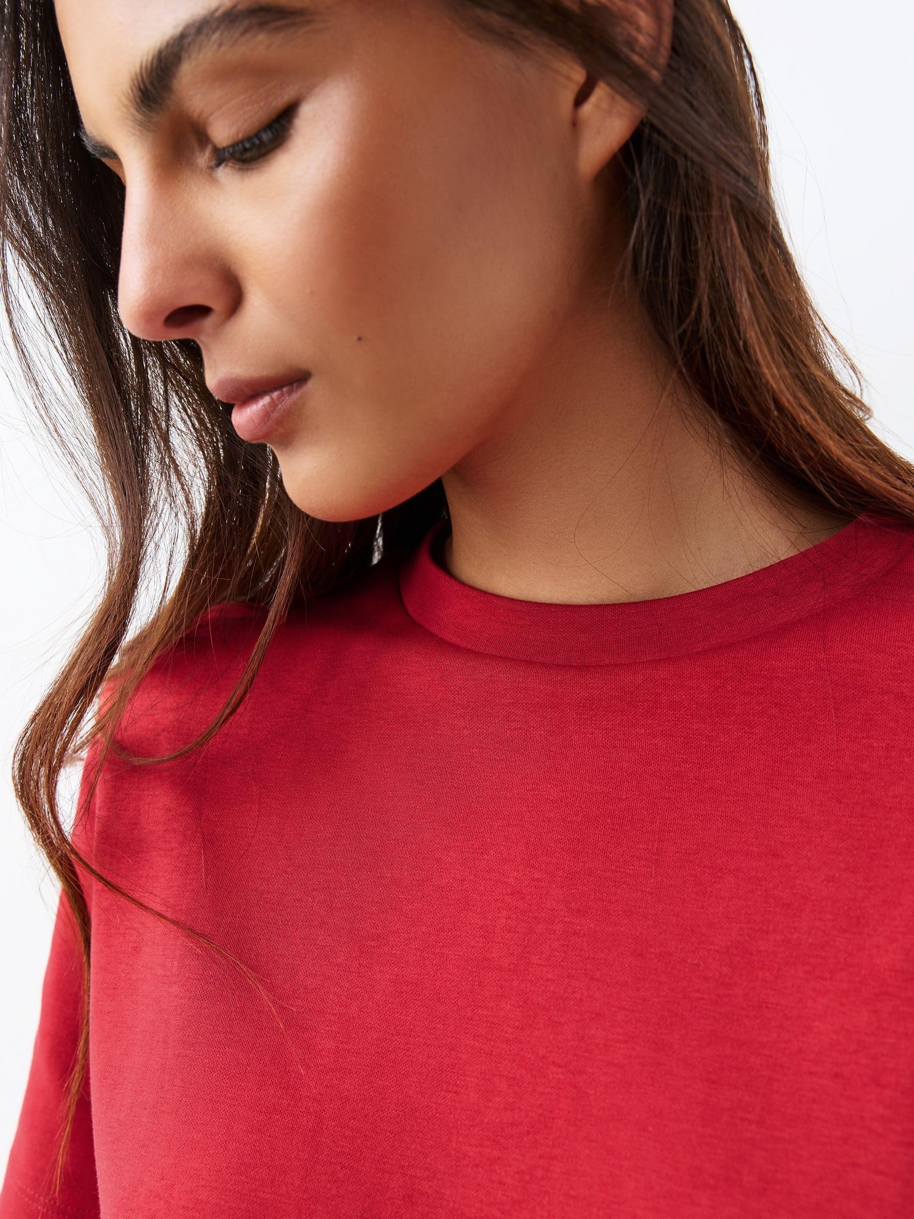 Next T-Shirt Girocollo Pesante Donna 46 Cotone
