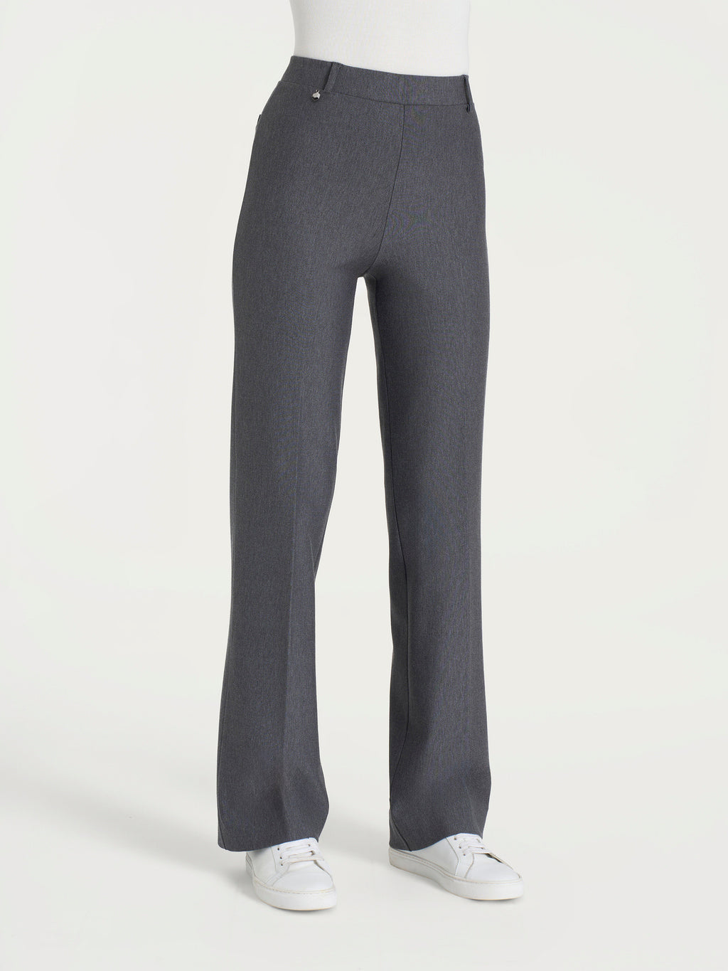 Ragno Compact Wide pantaloni palazzo donna ardesia melange