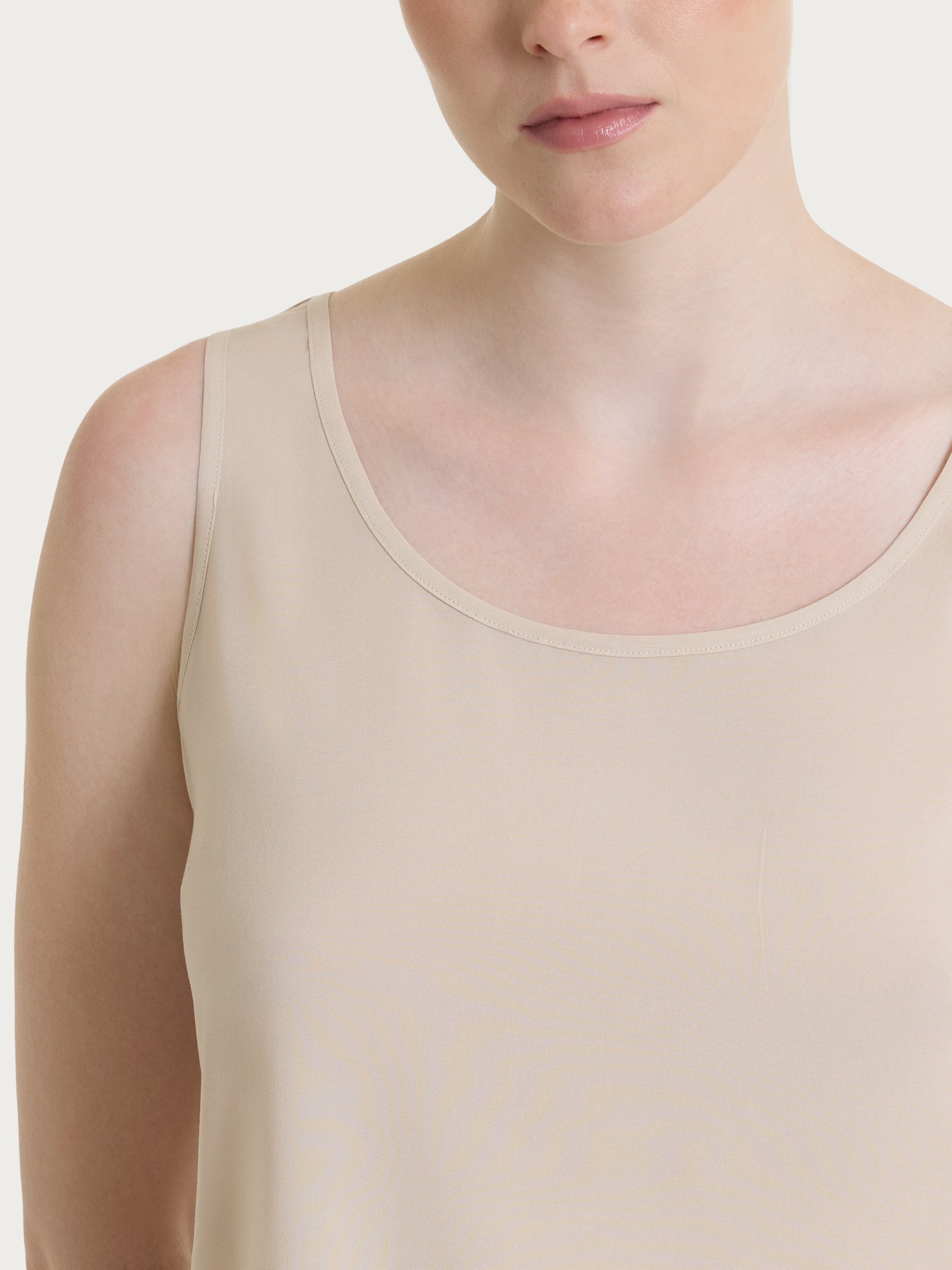 Ragno Voile Stretch top Champignon spalla larga