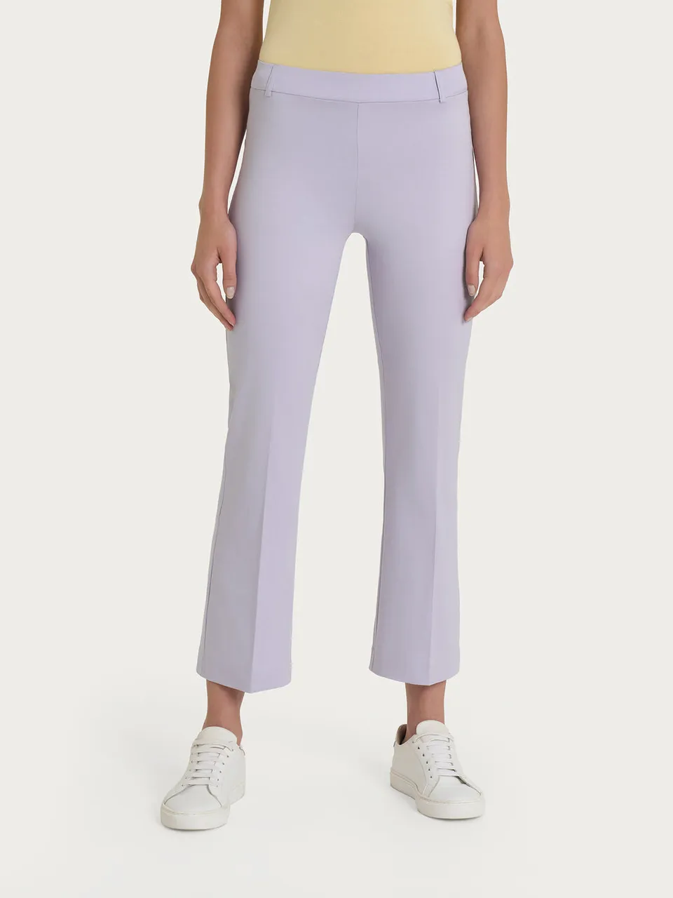 Ragno Satin Power pantaloni flare cropped Thistle elasticizzati