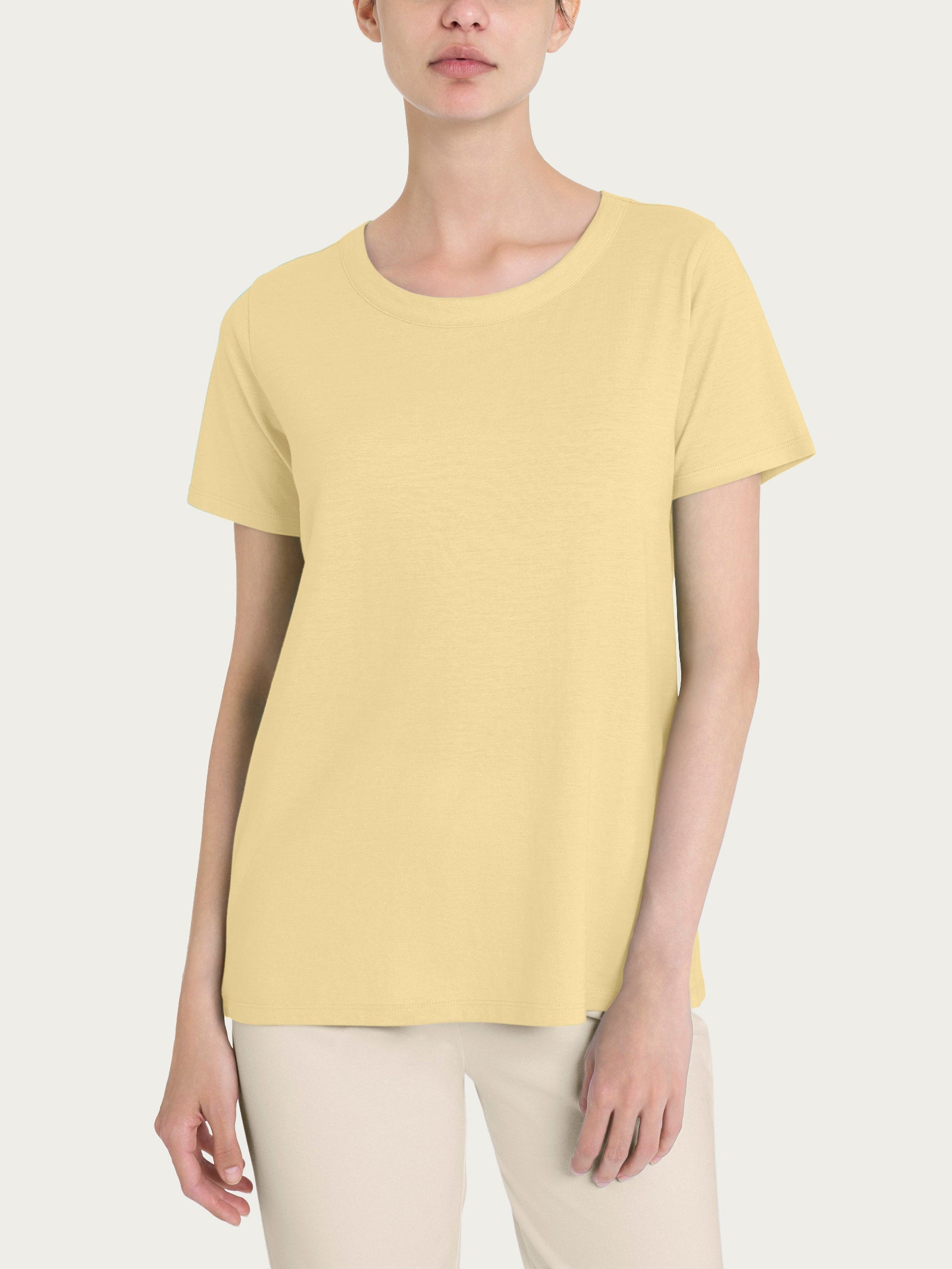 Ragno Gem Maglietta Girocollo Slub Pale Banana Cotone