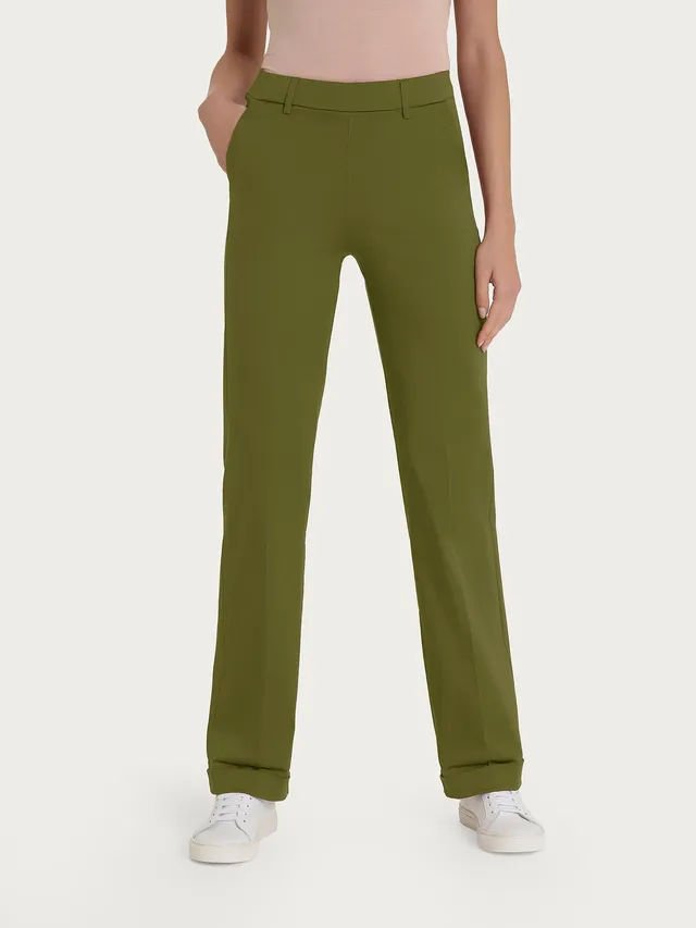Ragno Satin Power The Straight Leg Pantalone Sphagnum