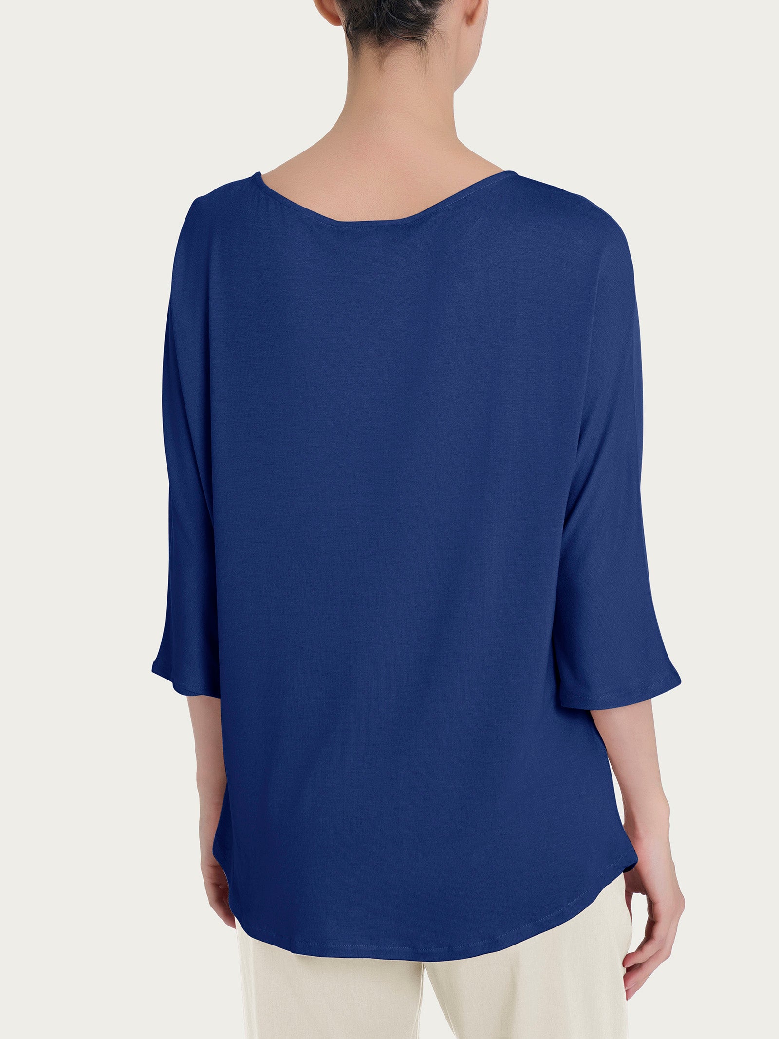 Ragno Viscosa Summer Maglietta kimono 3/4 blueberry