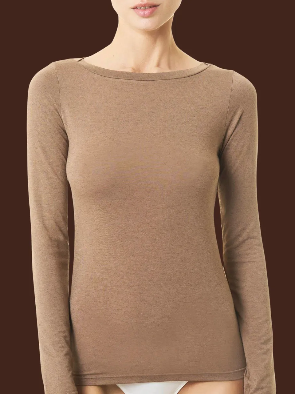Ragno Tenderwool Maglietta Collo Barchetta Visone Manica Lunga