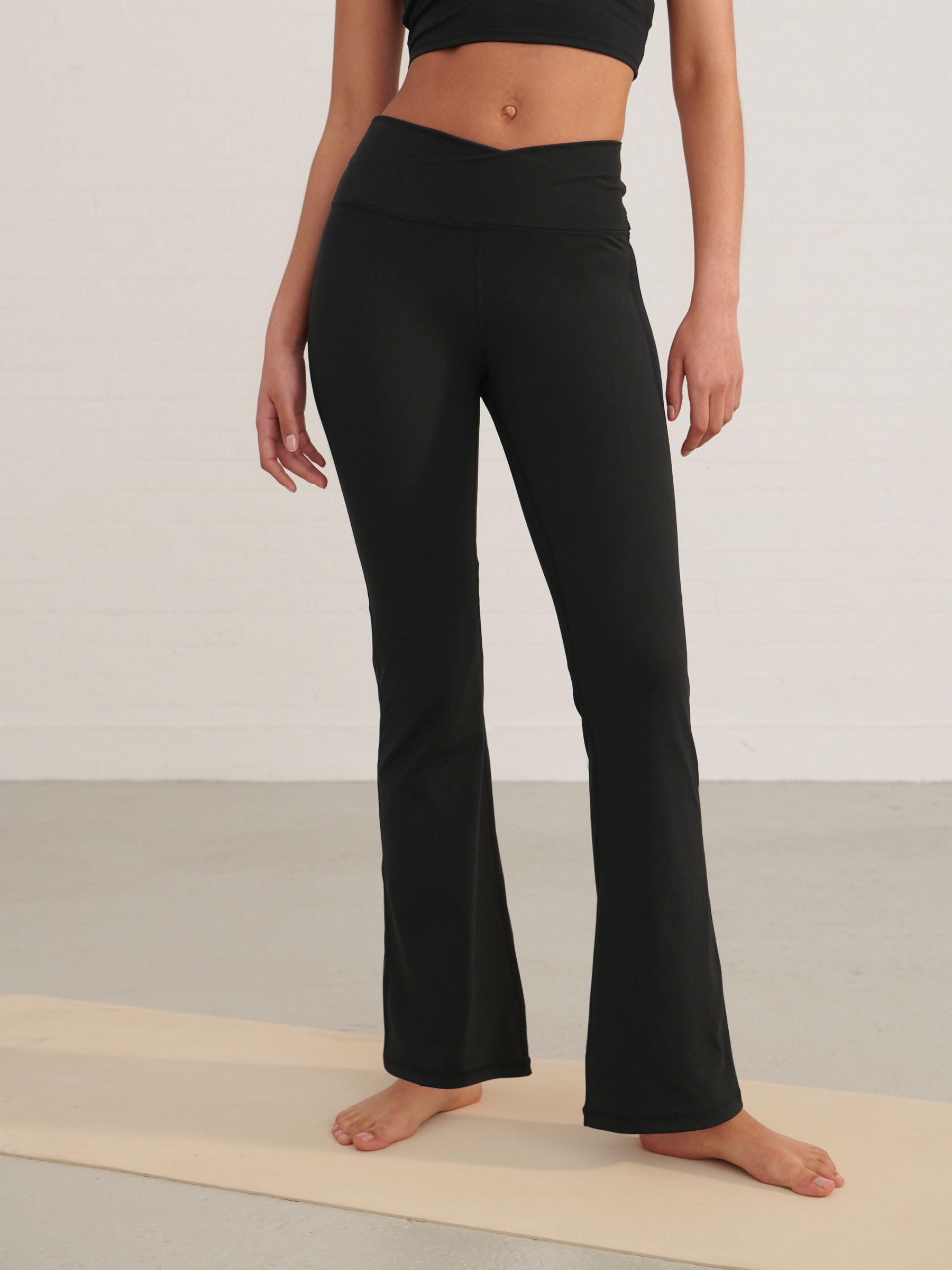 Next leggings donna S a zampa vita incrociata sport