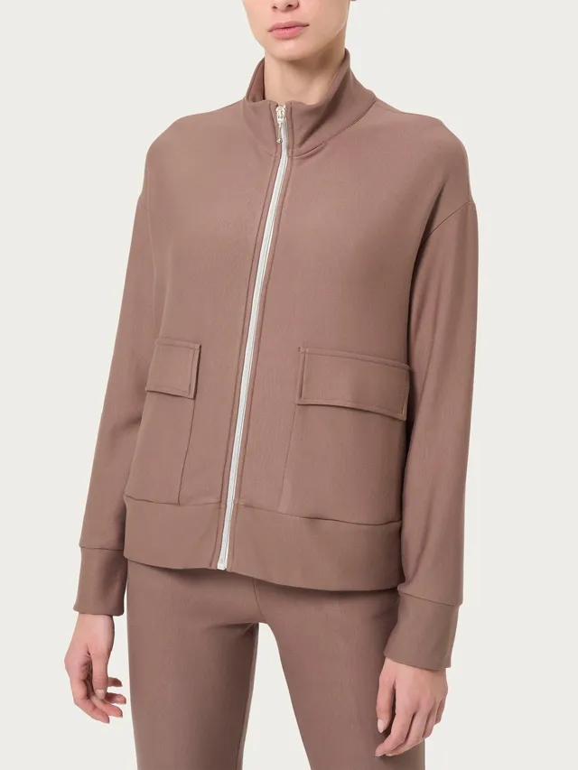 Ragno Eco Techno Fleece giacca zip pine bark
