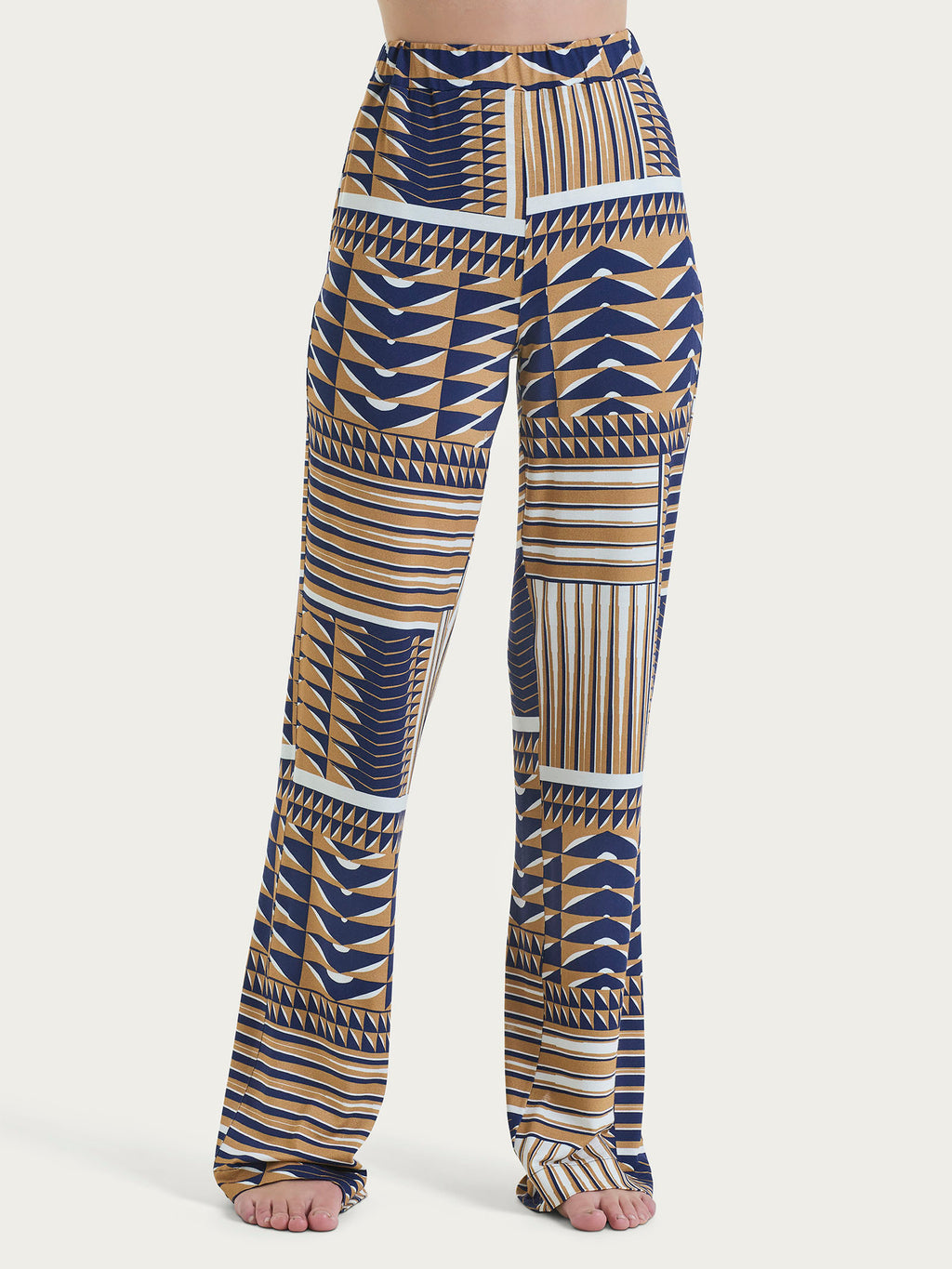 Ragno Pantaloni larghi viscosa fantasia indian