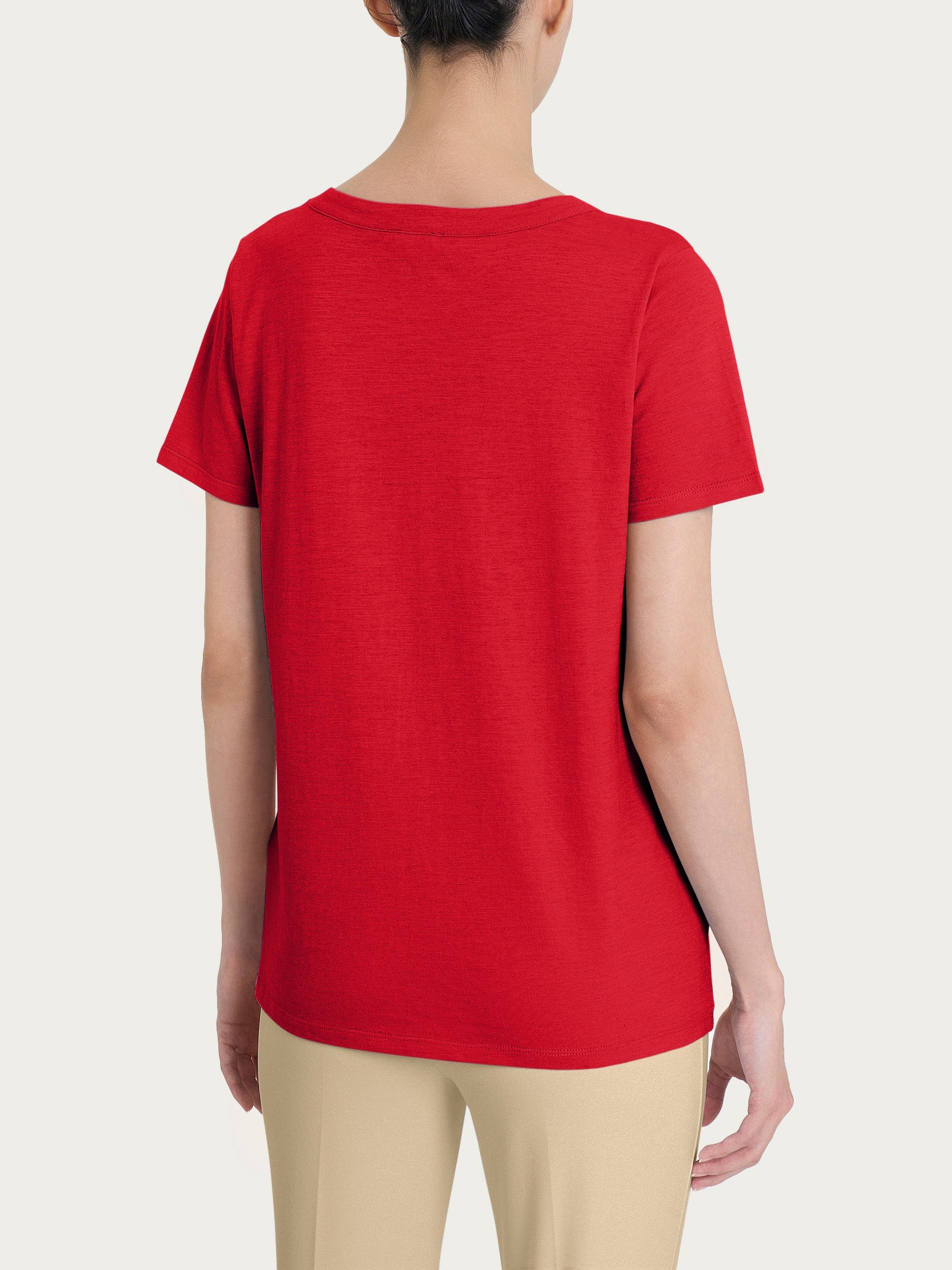 Ragno Jersey Cotone T-shirt Girocollo Salsa Puro Cotone
