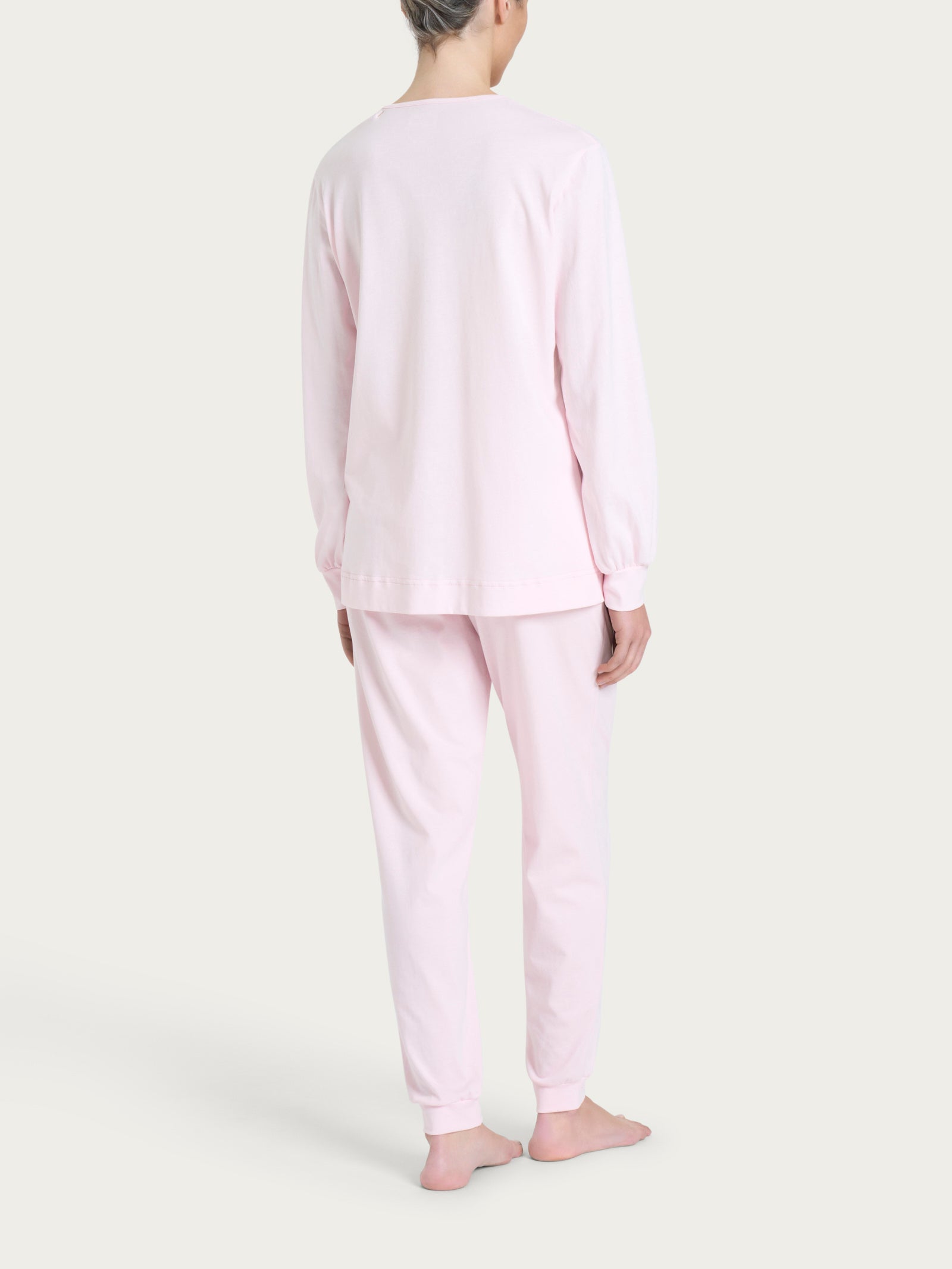 Ragno Jersey Cotone pigiama scollo goccia Pink a boo lungo