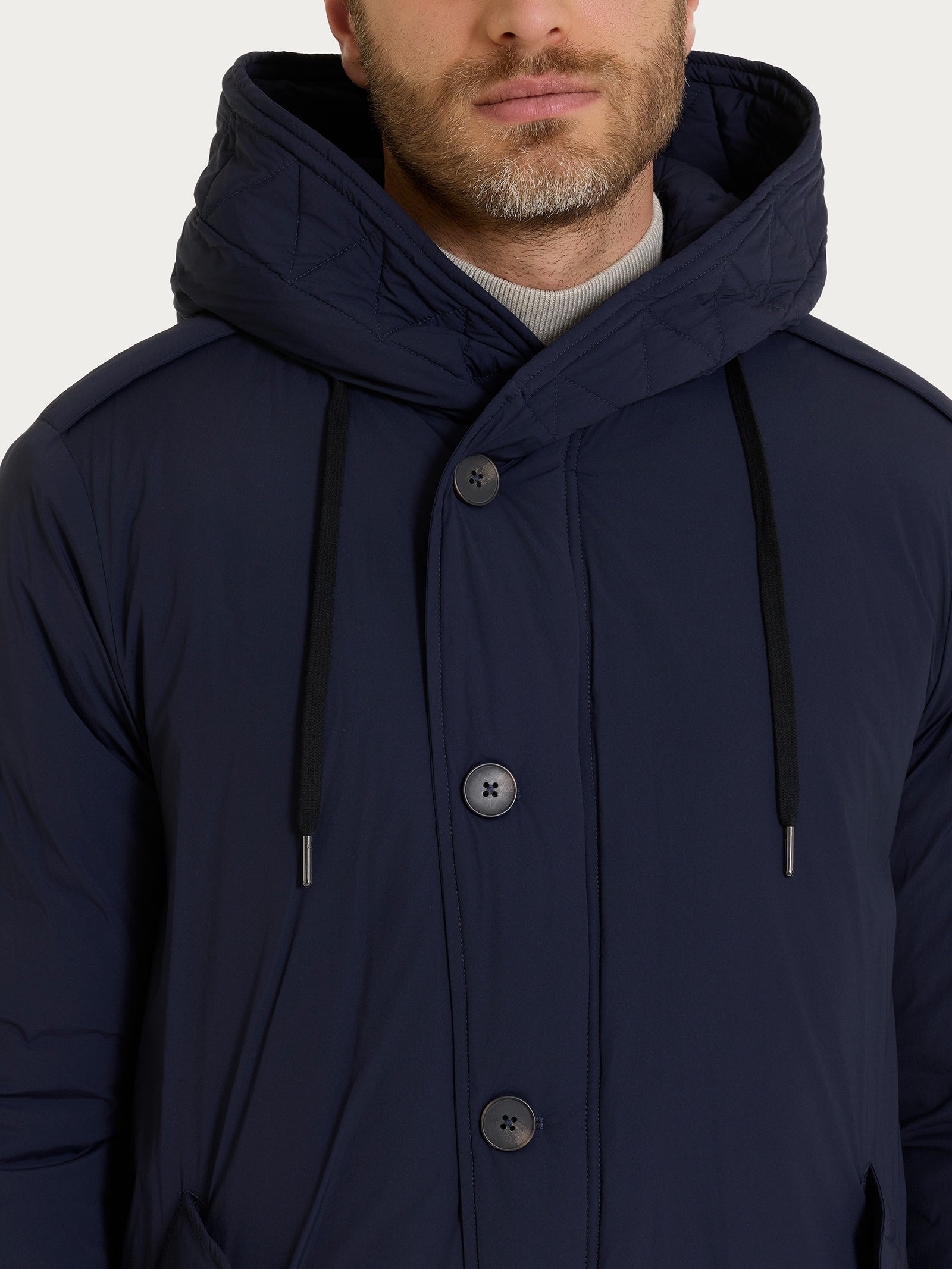 Ragno Comfort piumerino anorak uomo Navy imbottitura lana