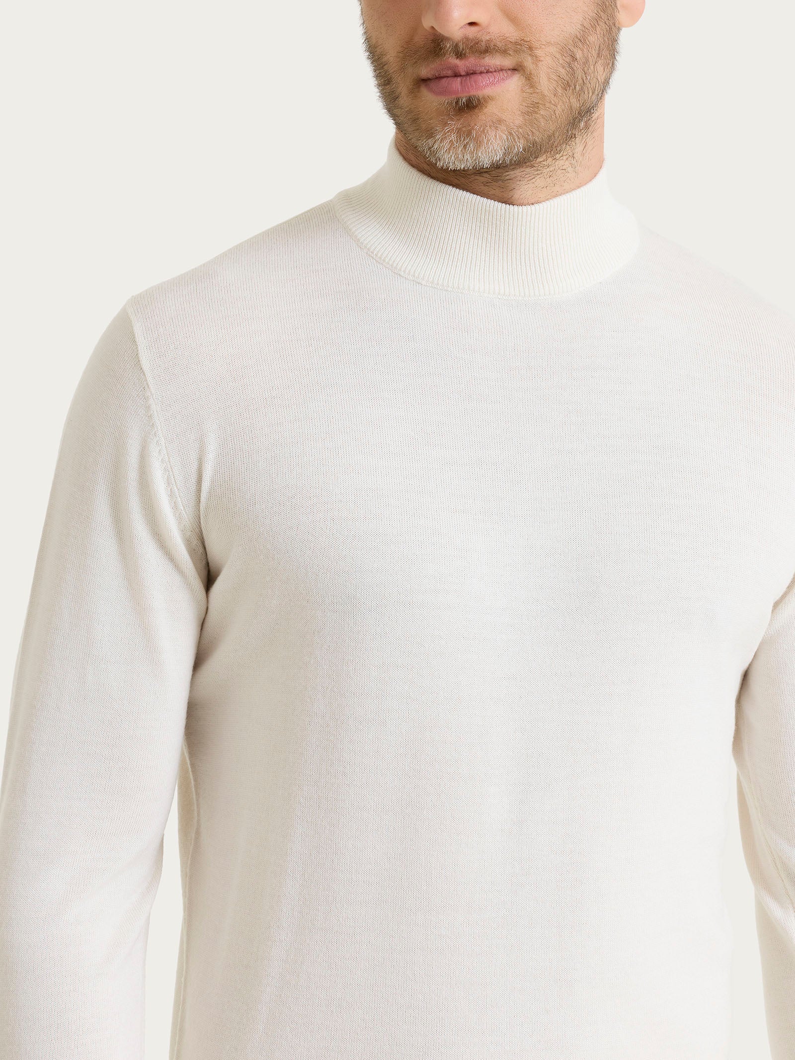 Ragno Lupetto Uomo Avorio Merino Soft Pura Lana