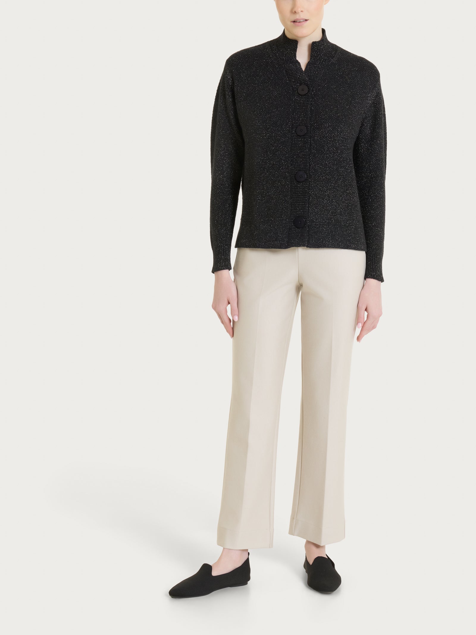 Ragno Merino Soft Cardigan Lupetto Donna Lana Nero