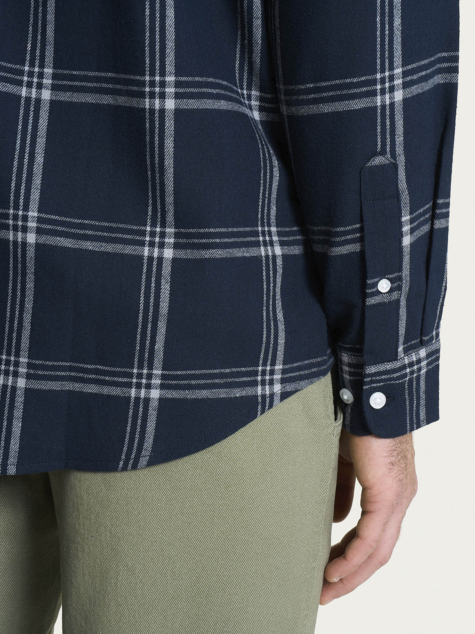 Ragno Camicia Tartan Cotton Flannel Salute Check uomo