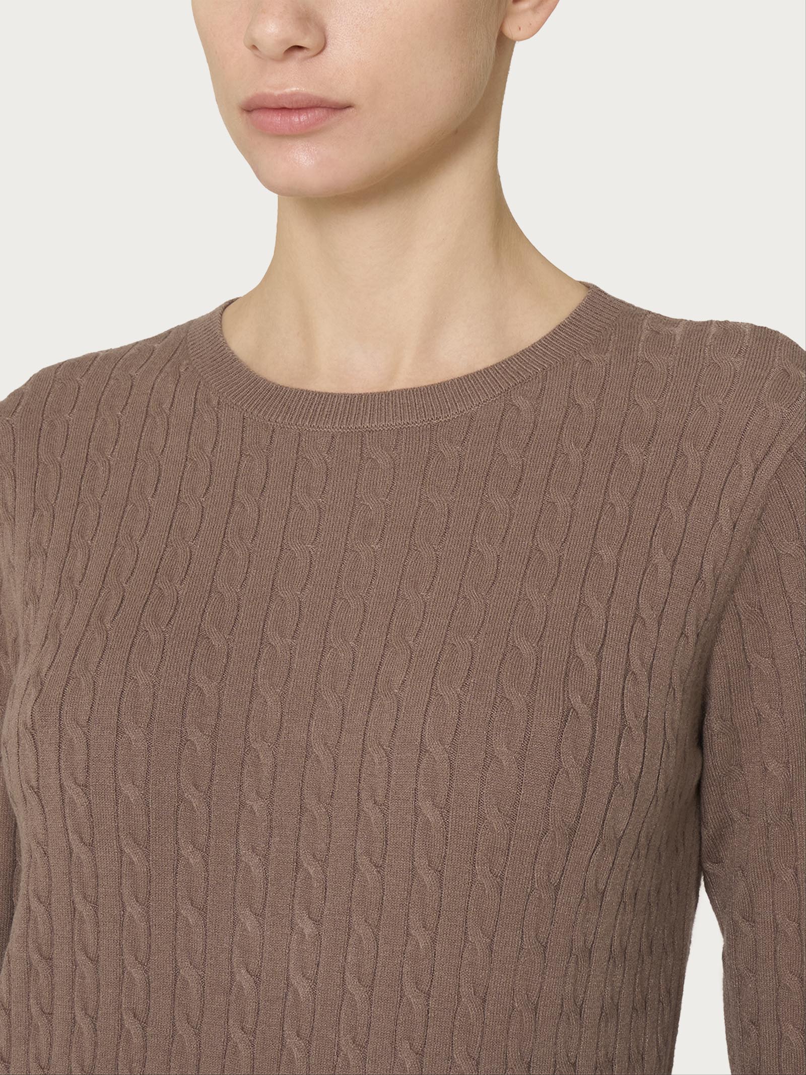 Ragno Super Soft Girocollo maglia marrone Pine Bark