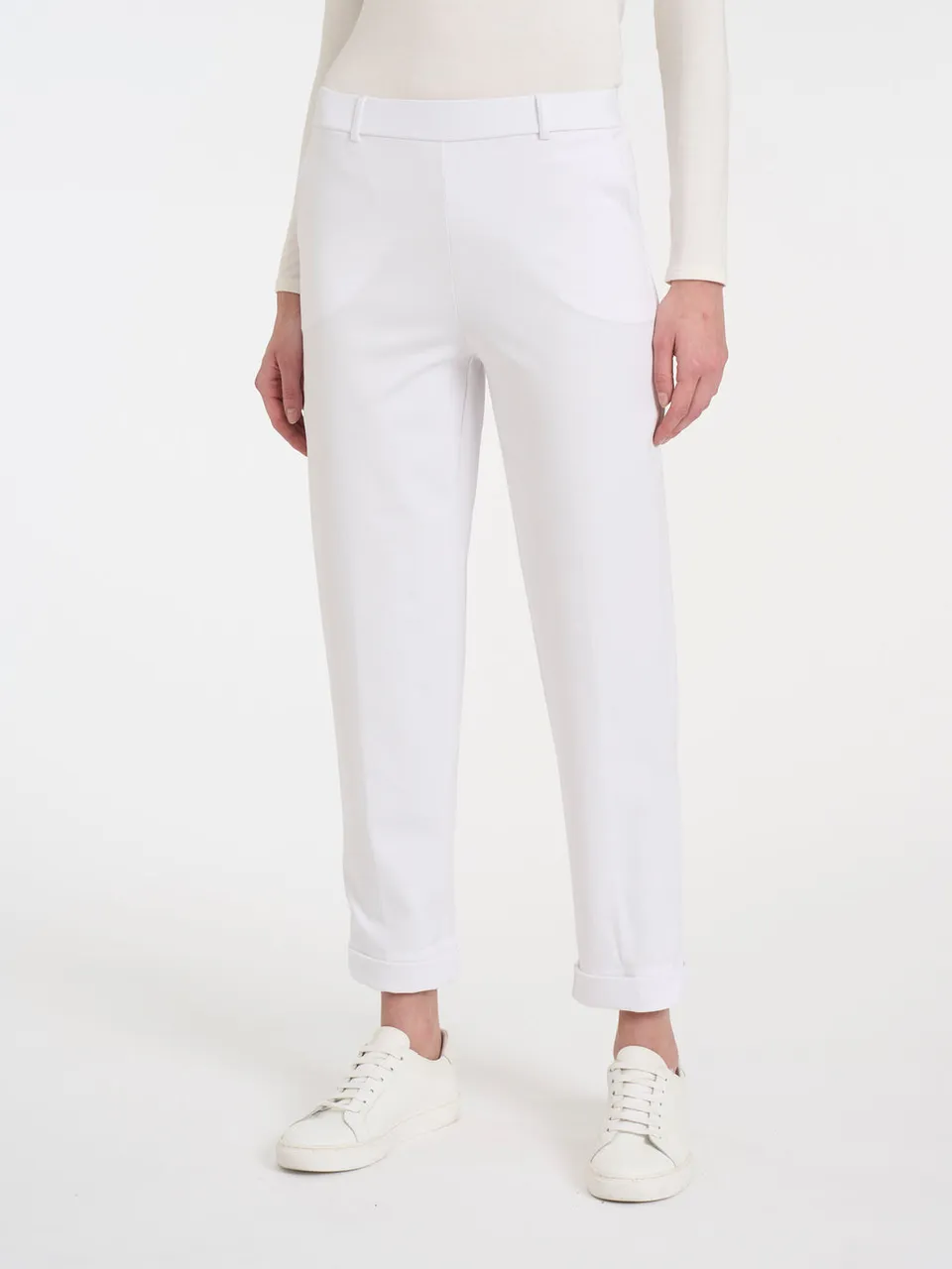 Ragno Compact Light Carrot pantaloni White leggeri estivi