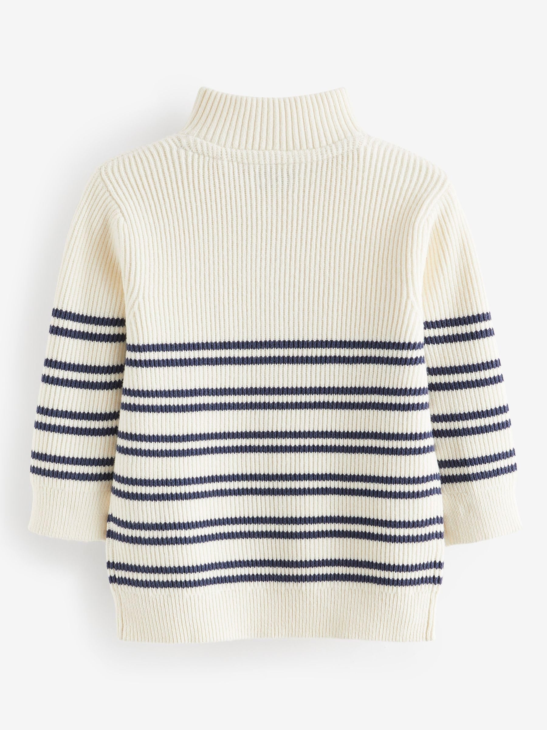 Next Ragazzo maglione zip corta ecru cream 92-98